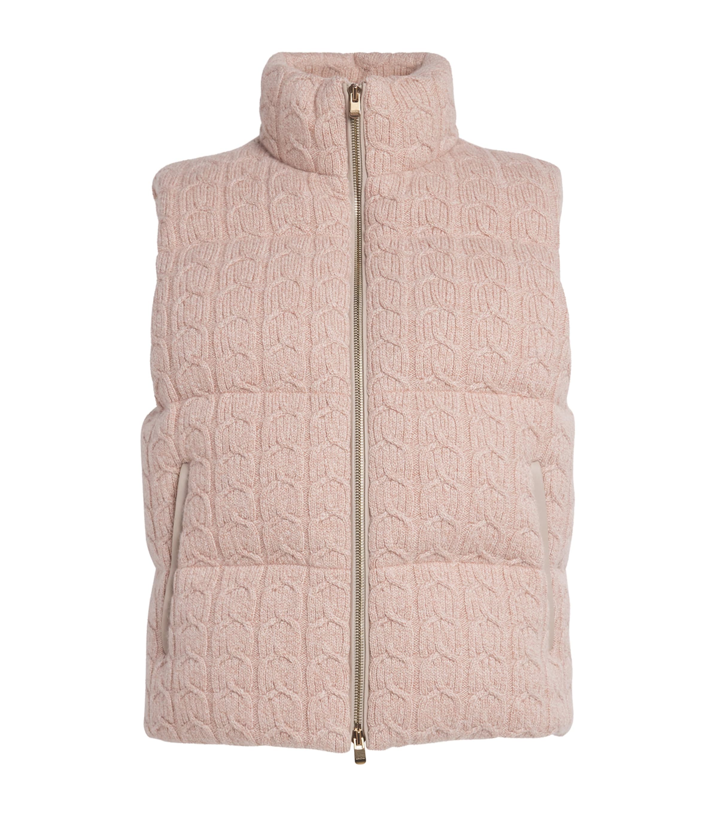 Agnona Cashmere Quilted Gilet In Neutral