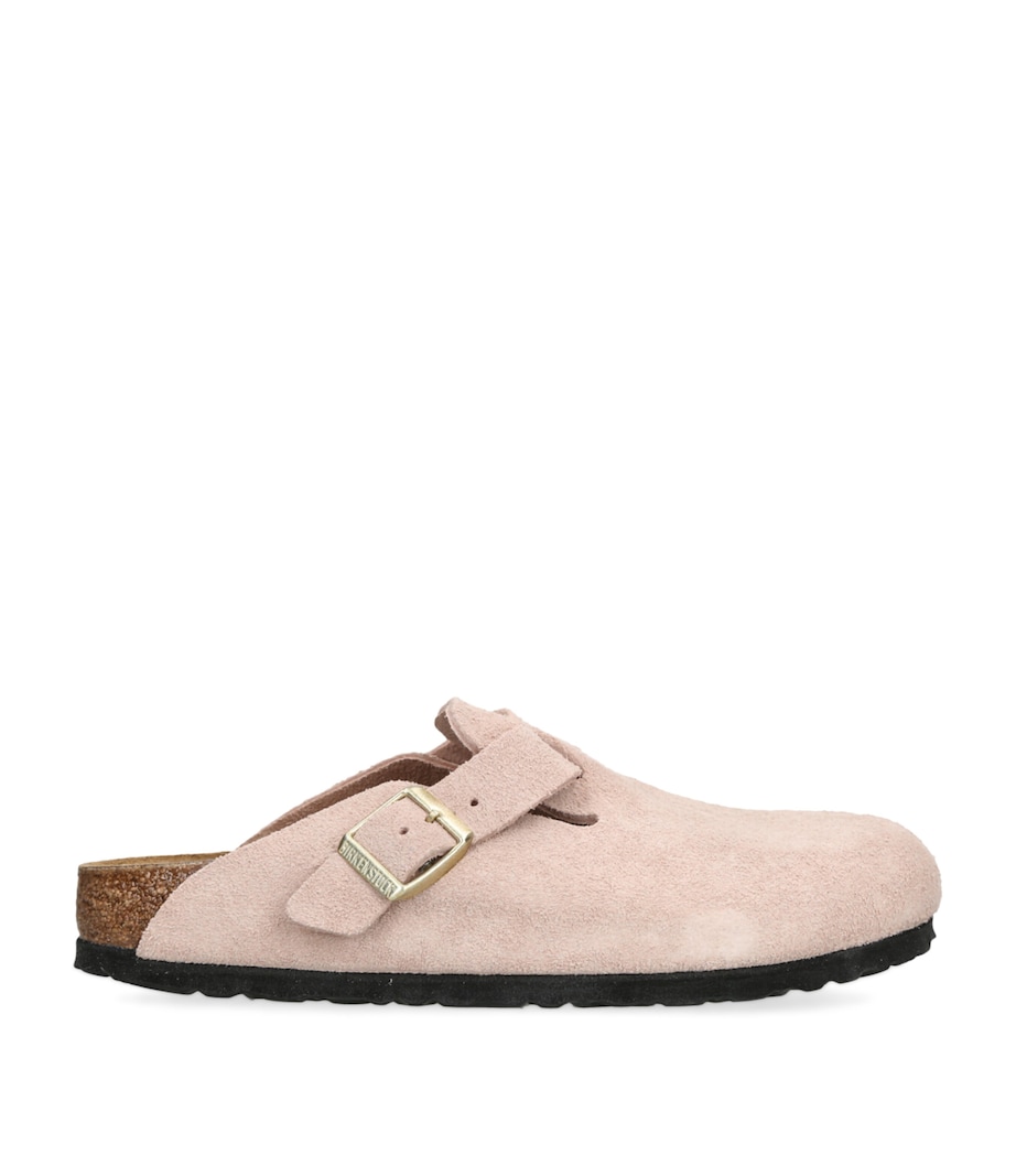 Suede Boston Clogs PALE PINK Image 1