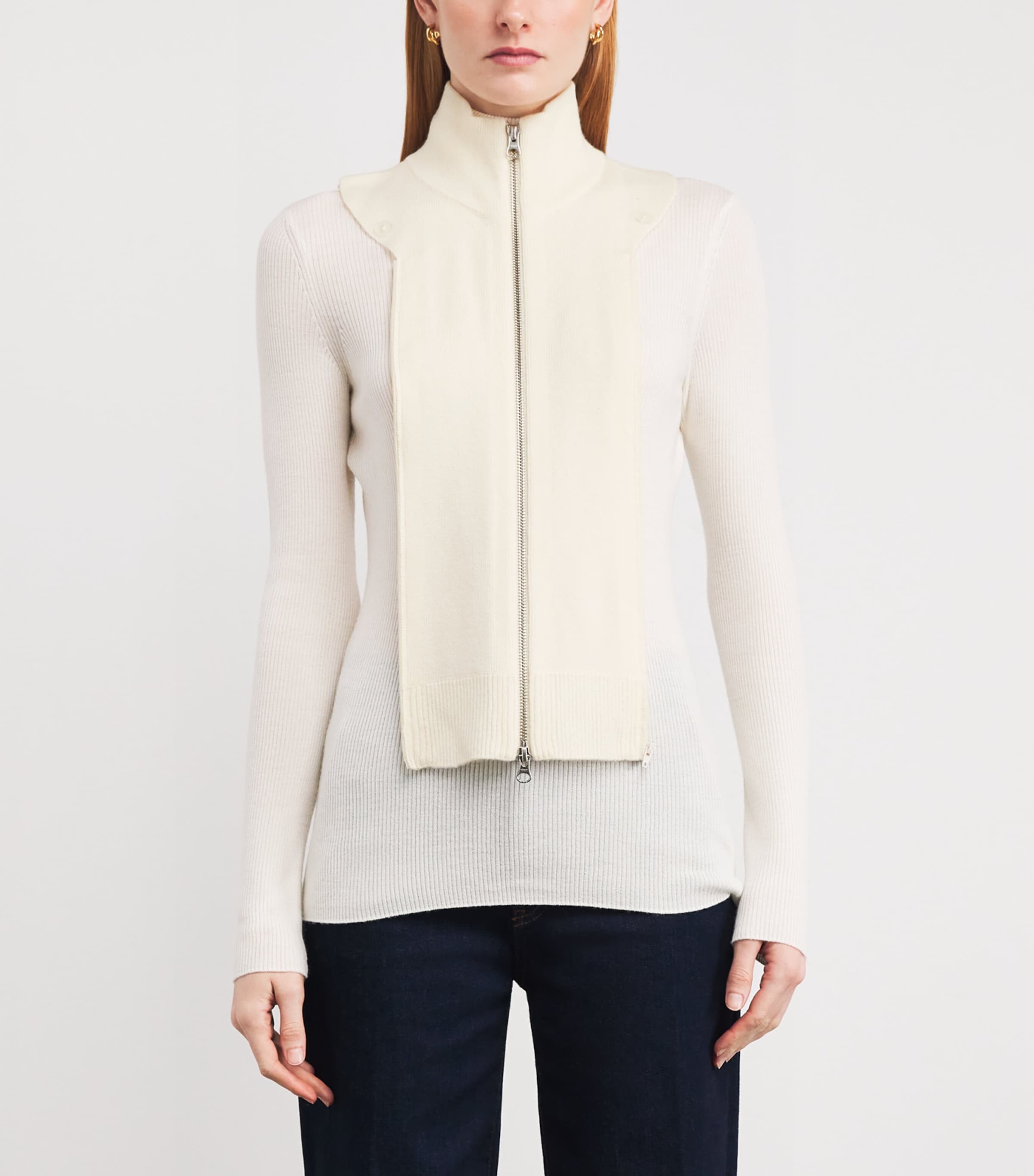 Merino Wool-Cashmere Uptown Dickey IVRY Image 3