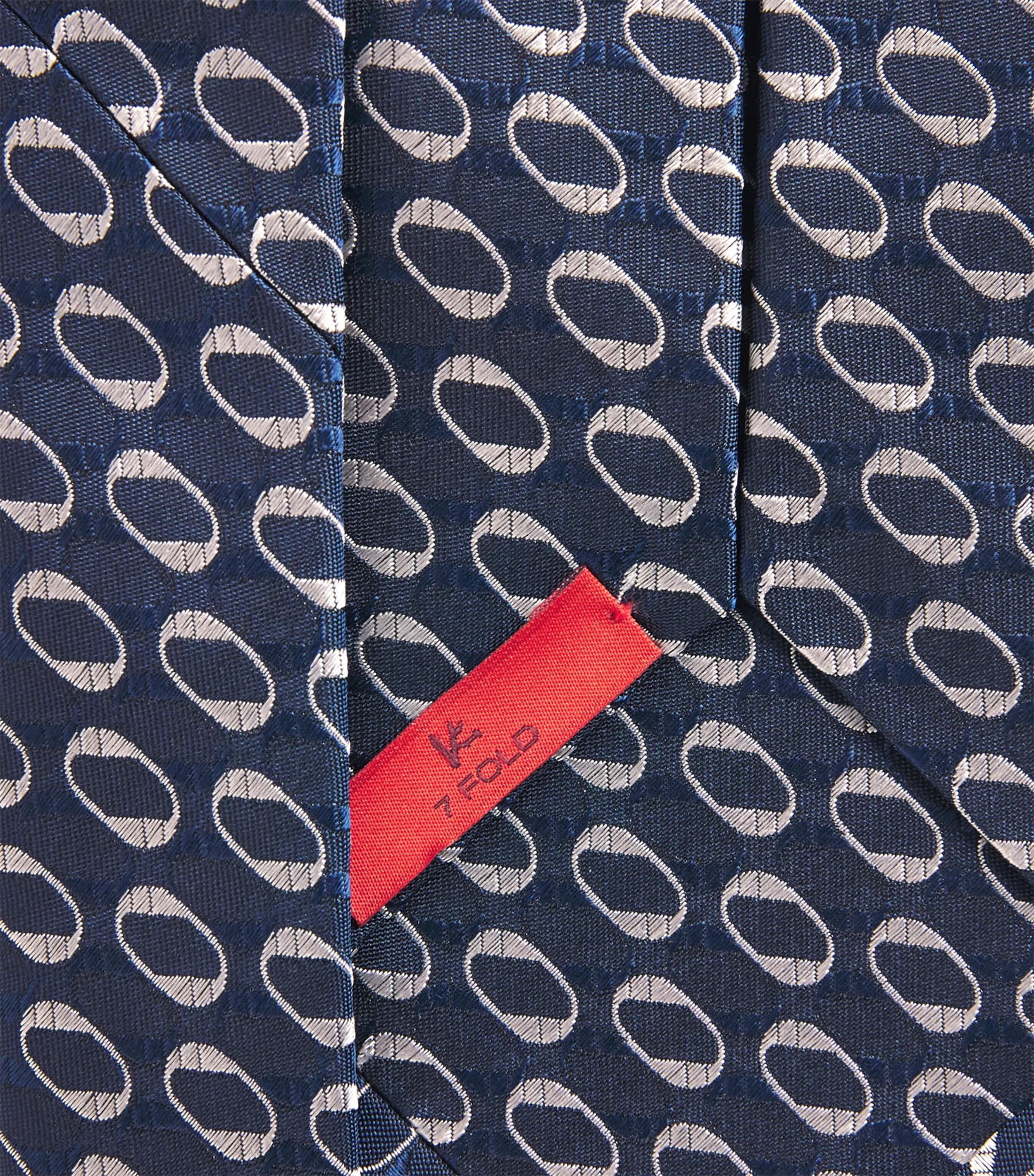Isaia Silk Geometric Jacquard Tie Image 3
