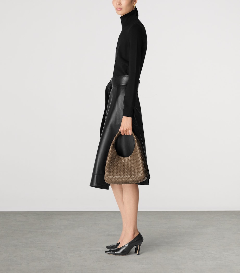 Small Leather Intrecciato Campana Shoulder Bag 2360 Image 4