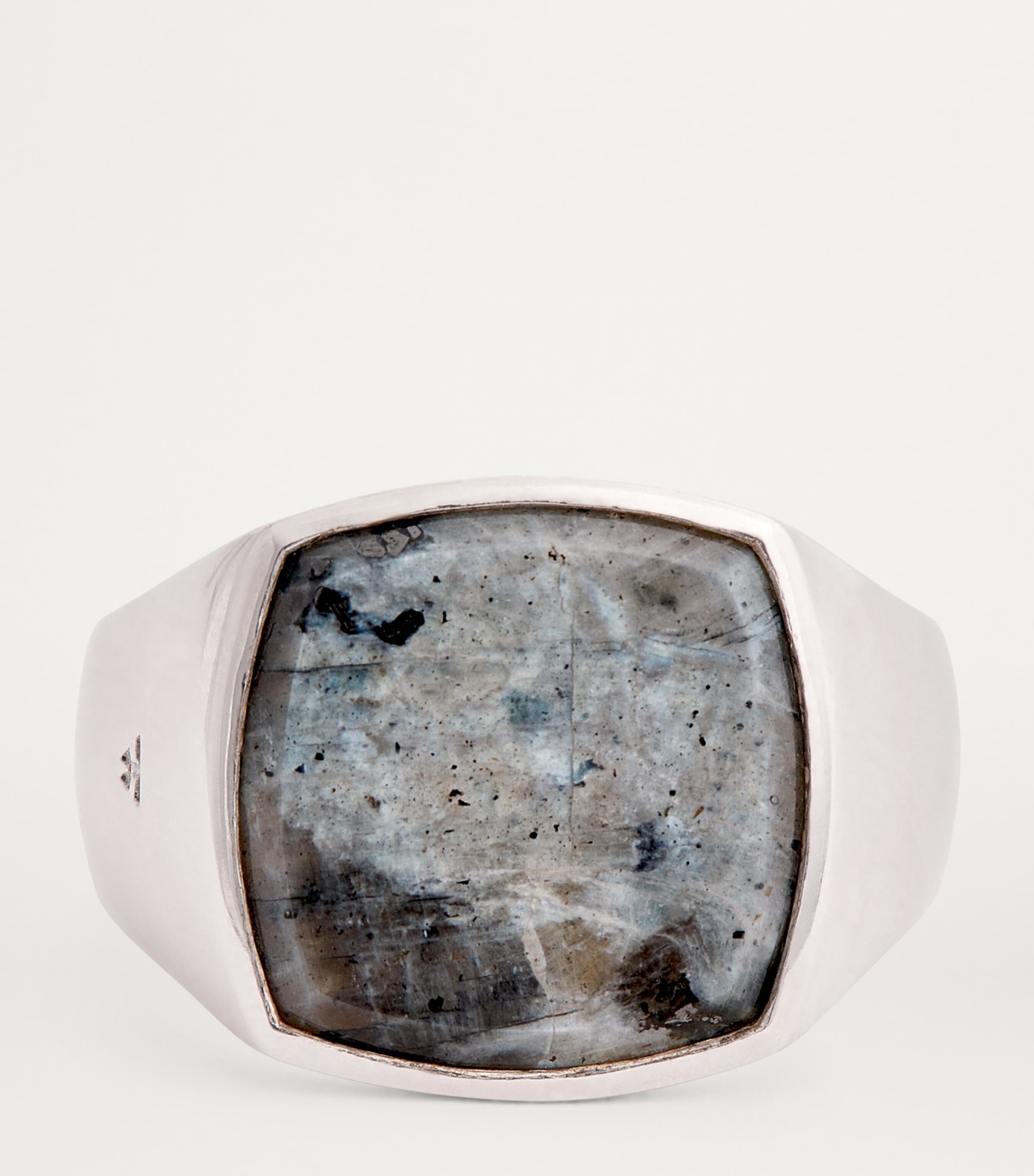Tom Wood Sterling Silver Cushion Larvikite Ring | Harrods US