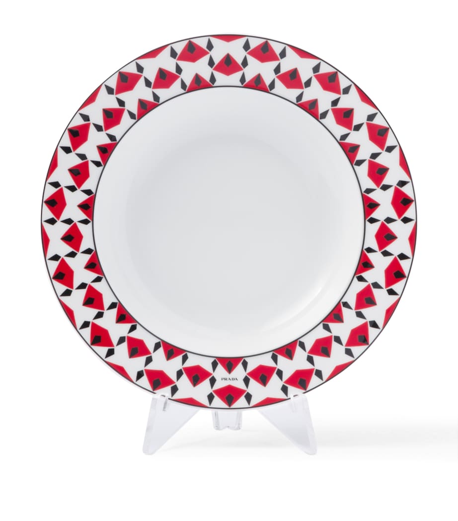 Set of 2 Porcelain Vienna Soup Plates (22cm) F0E5X Image 3