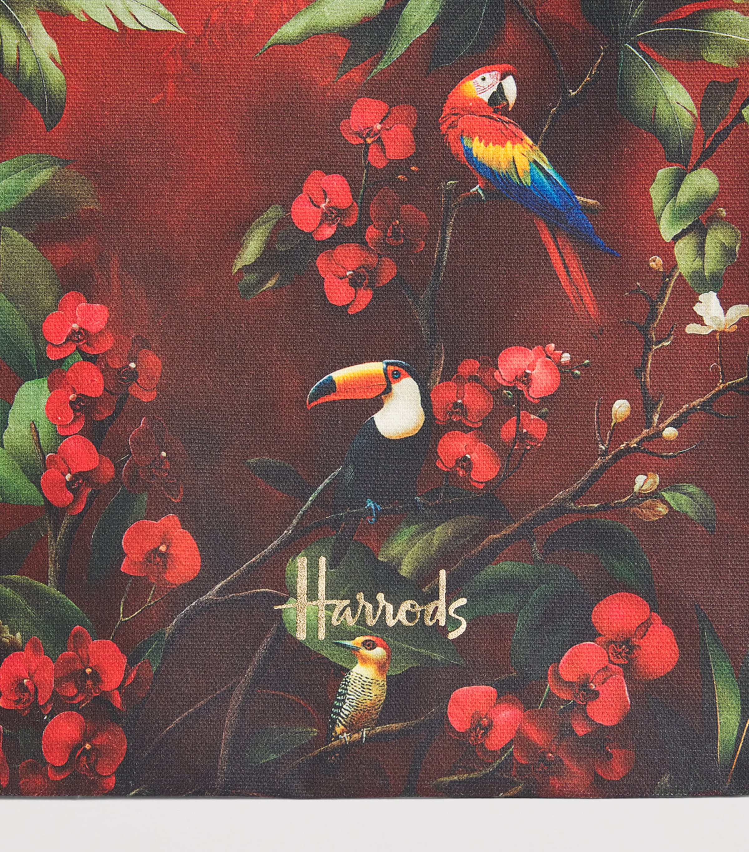 Harrods Small Exotics Blend 49 Tote Bag Red Image 3