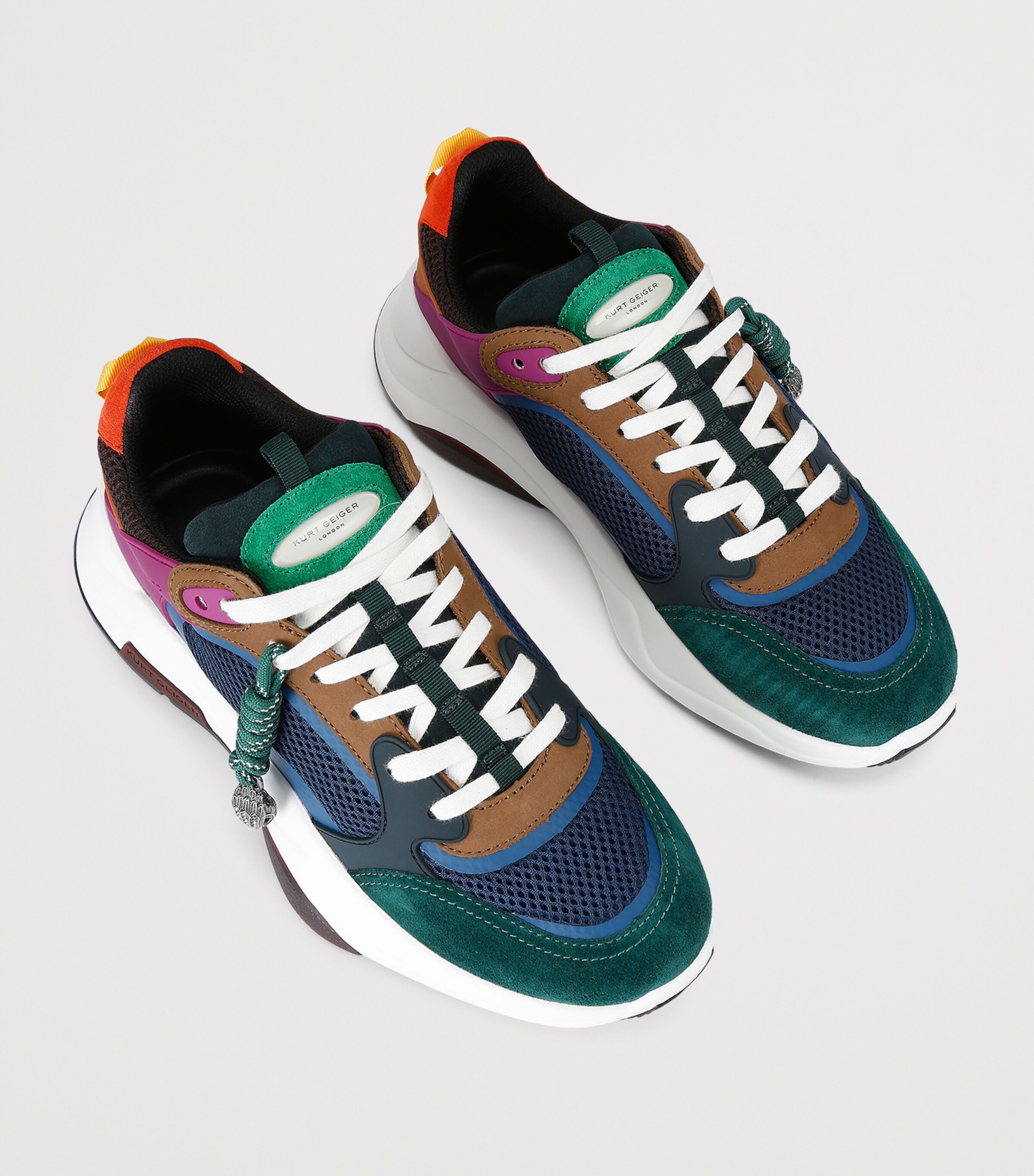 Kurt Geiger London Mens Suede Rosyton Sneakers Mult/other Image 4