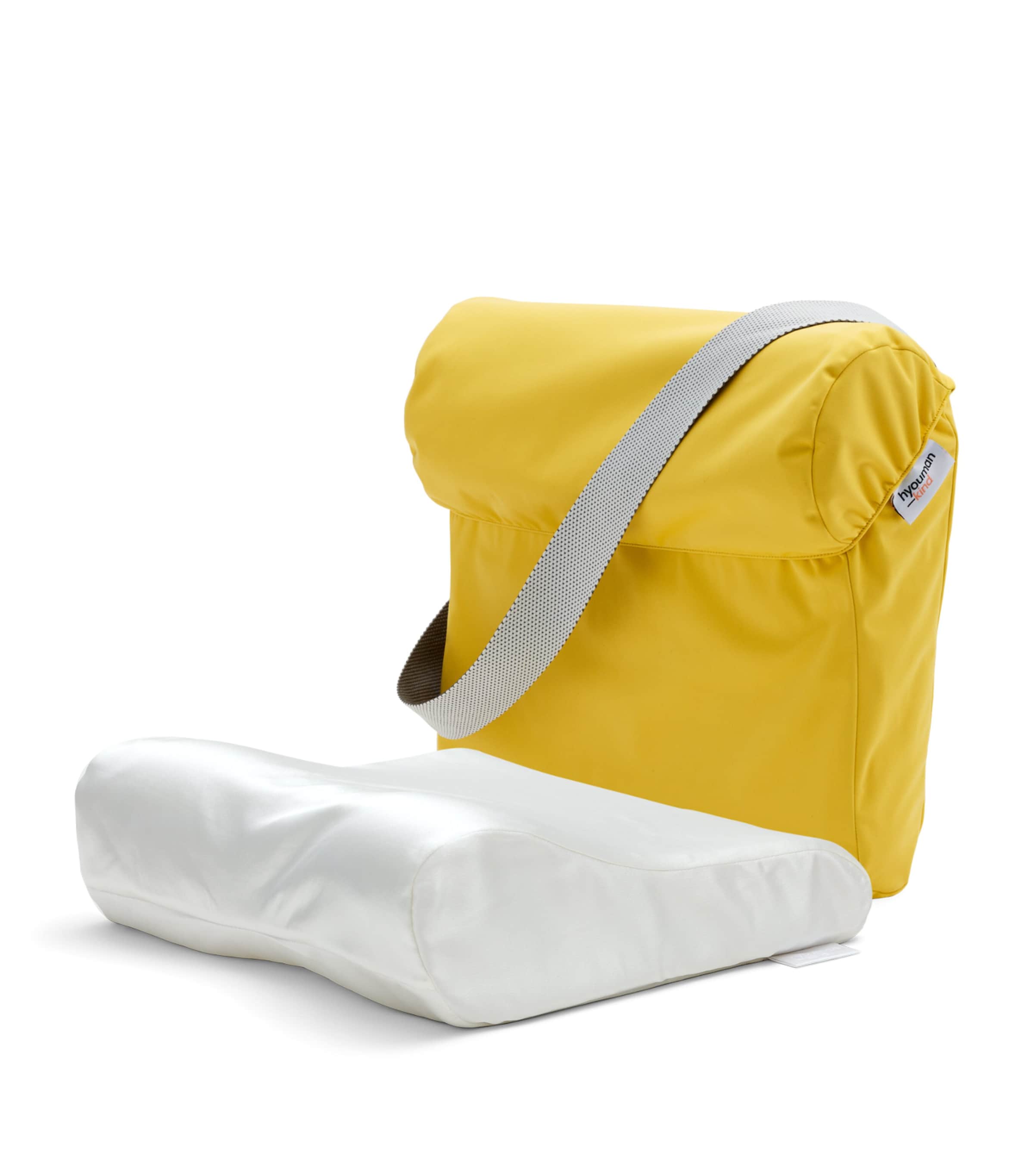 Go Pillow with Silk Pillowcase (34cm x 32cm) LIMONCELLO YELLOW Image 1