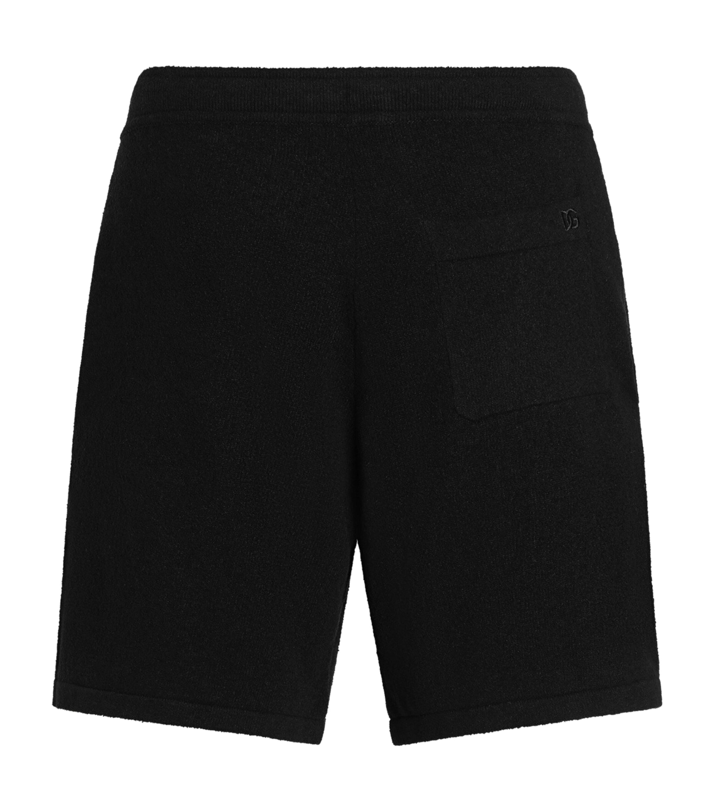 Dolce&Gabbana Mens Knitted Drawstring Shorts Black Image 2