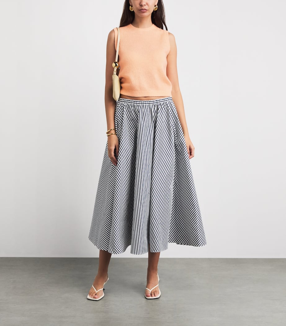 DÔEN Womens Cashmere Louden Top Light Peach Sorbet Image 2