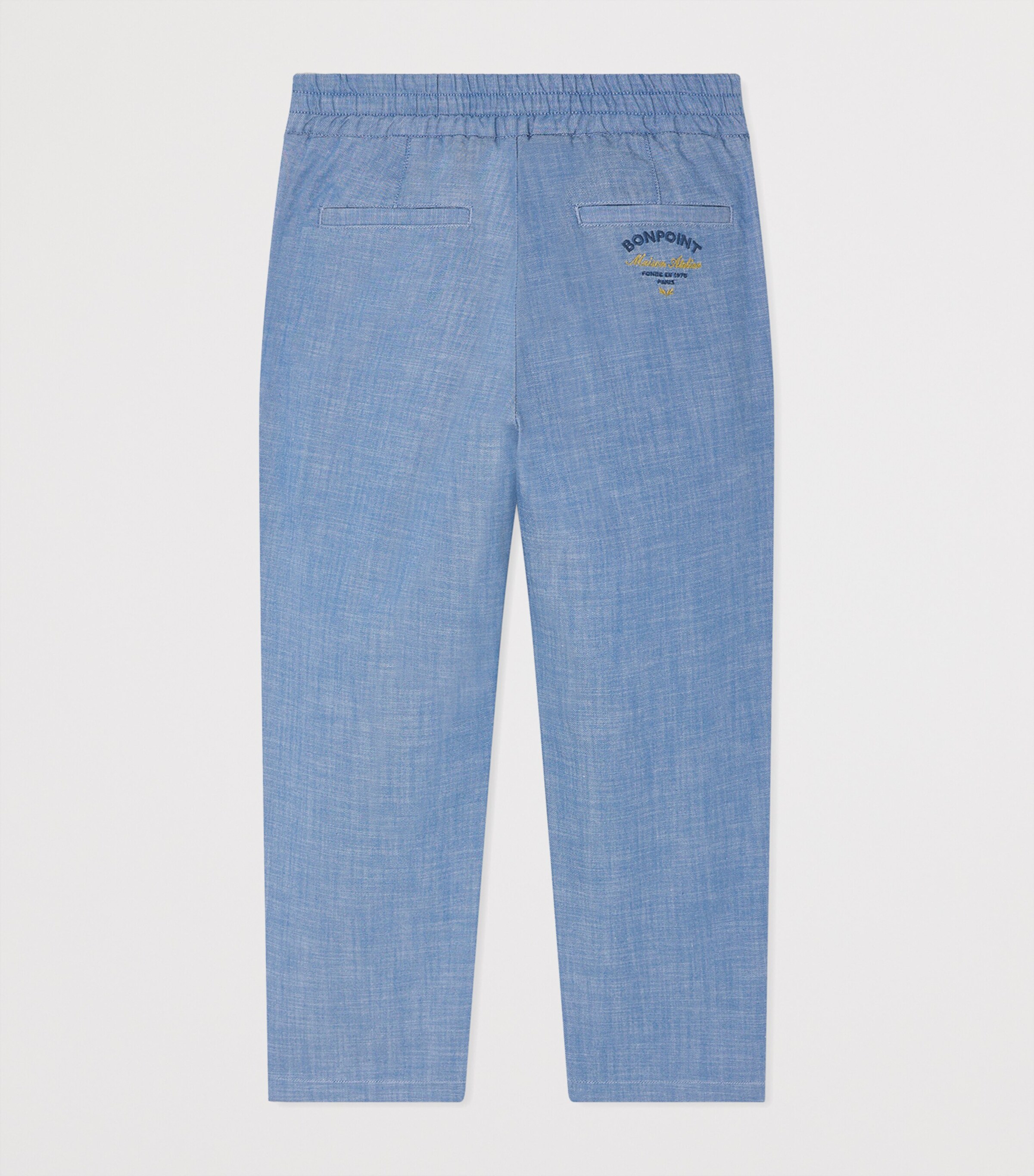 Cotton Trousers (10-14 Years) BLEU Image 2