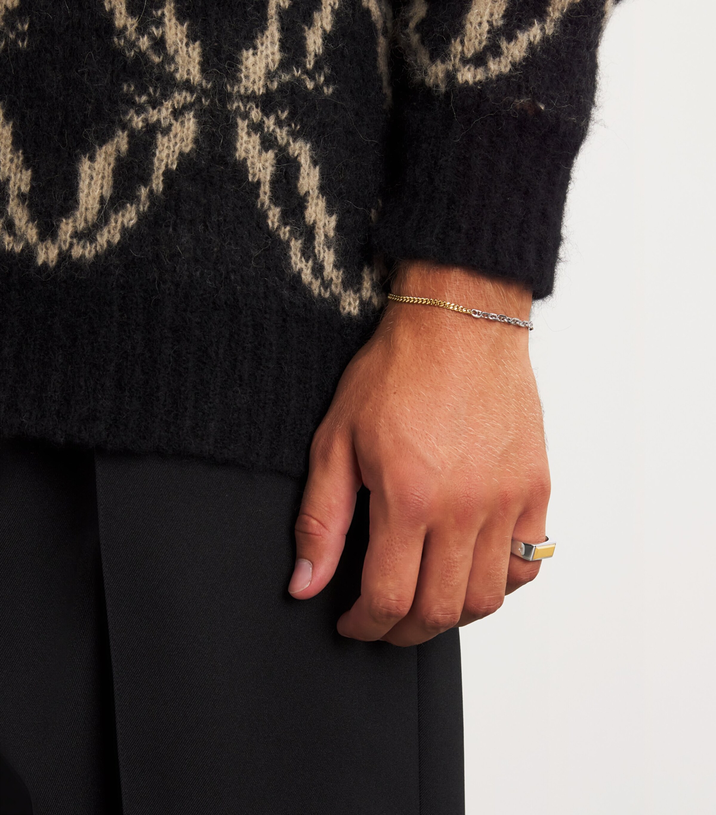 Sterling Silver and Yellow Gold Peaky Ring NA Image 5