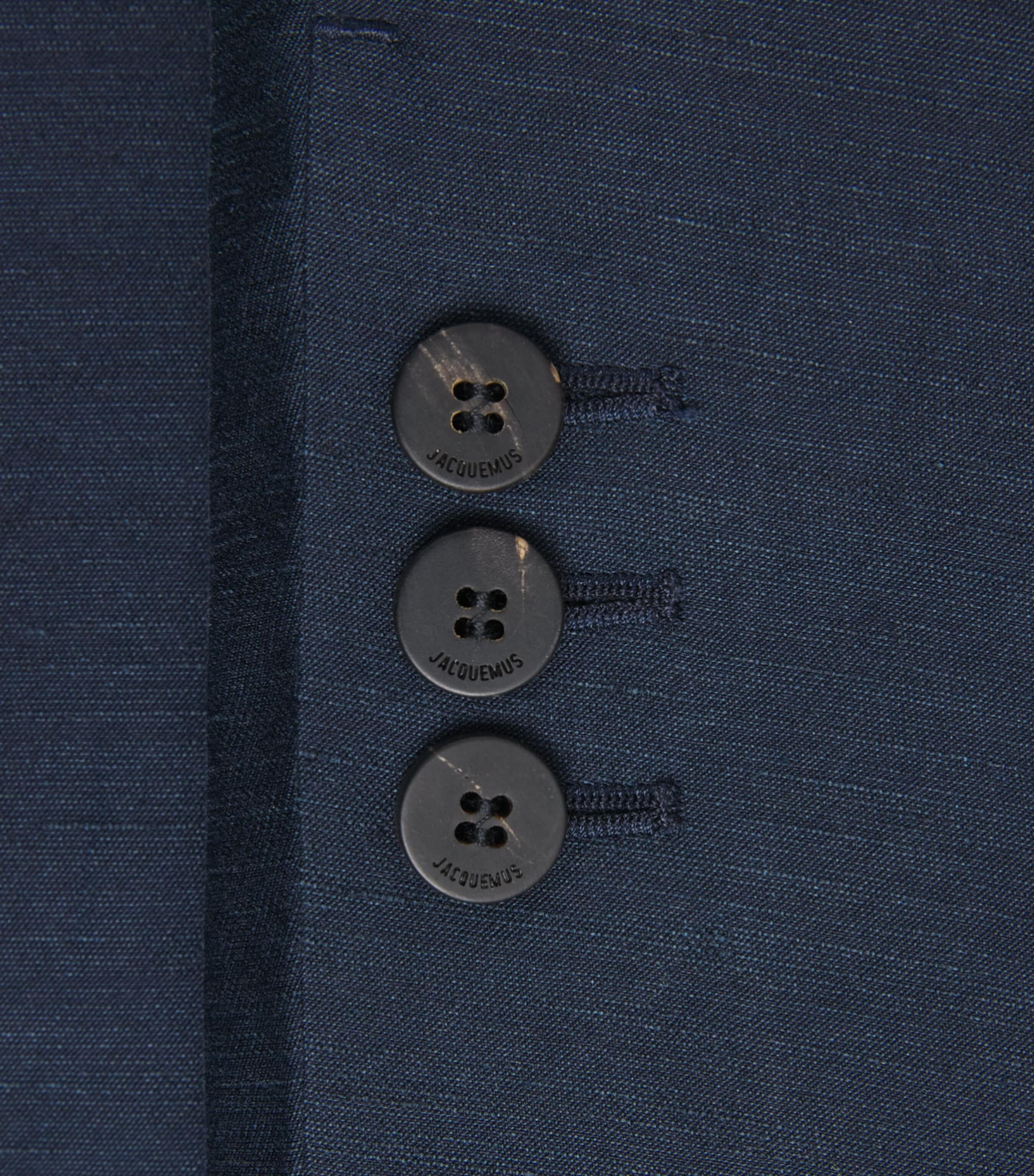 Jacquemus Mens Linen-Blend Melo Blazer Dark Navy/ Image 6