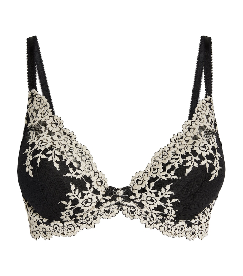 Embrace Lace Underwired Plunge Bra BLACK (BLK) Image 1