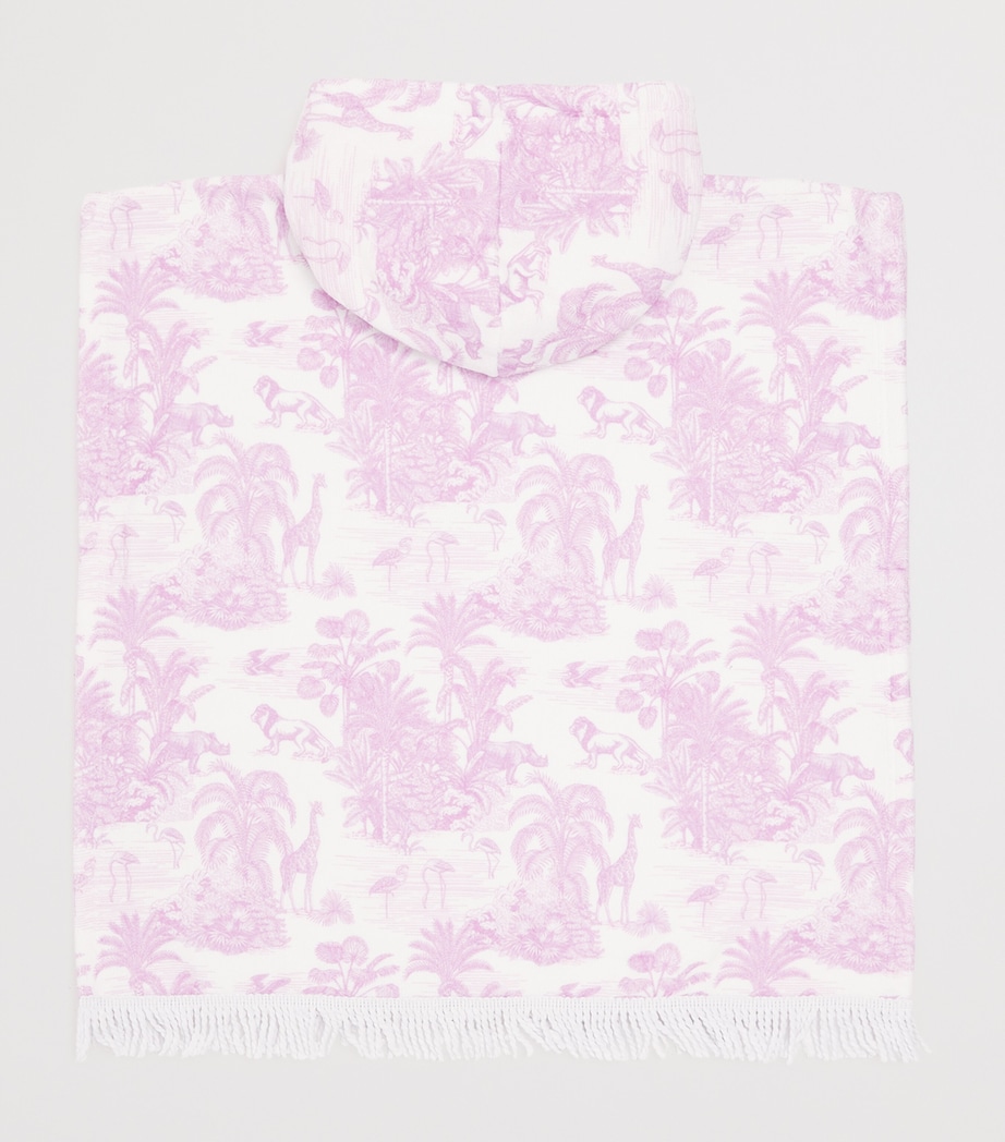 Terry Jungle Print Hooded Poncho JUNGLE LILLAC Image 2