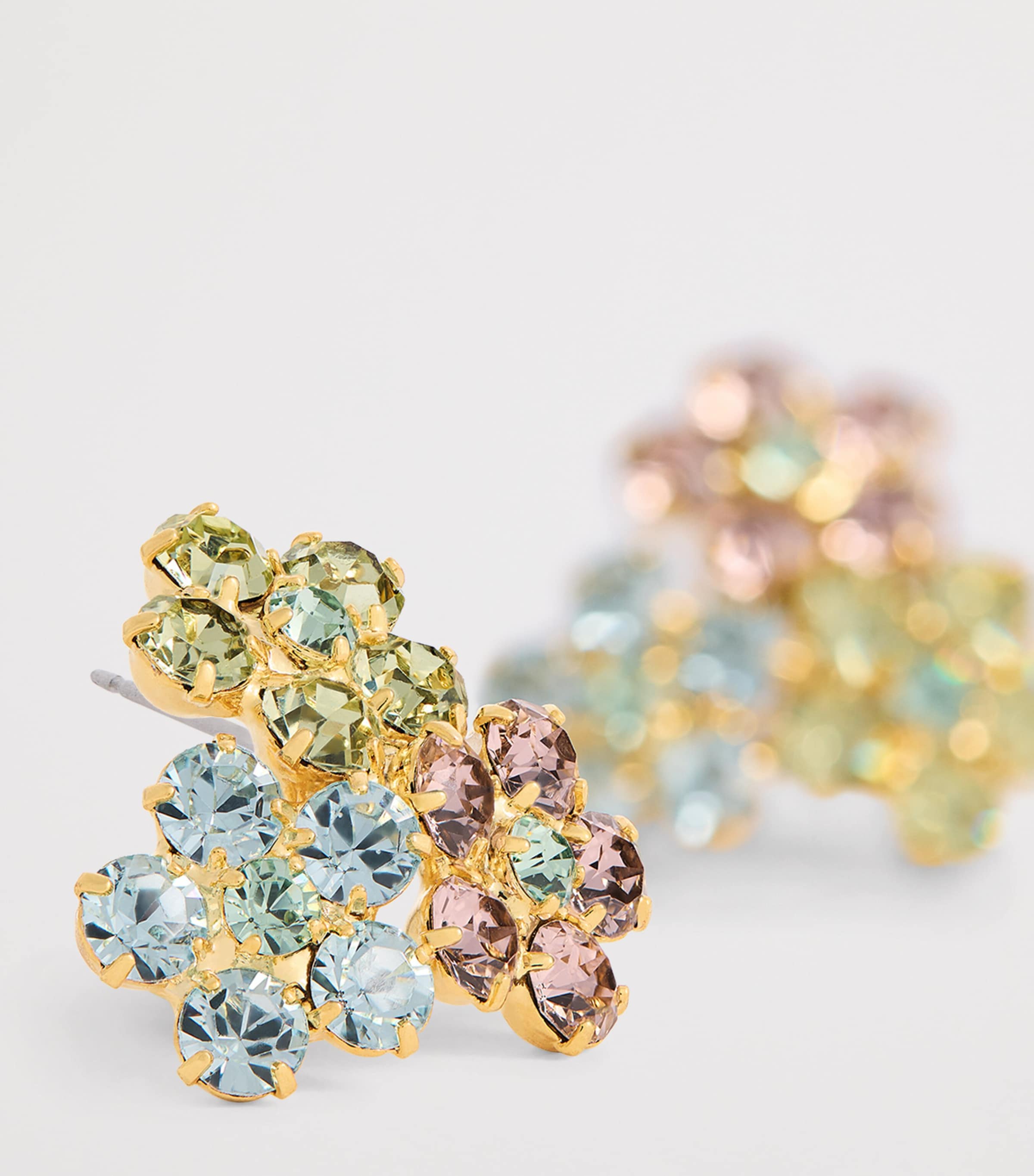 Jennifer Behr Gold-Plated Violet Stud Earrings Garden Image 5