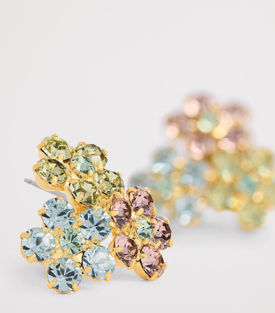 Jennifer Behr Gold-Plated Violet Stud Earrings Garden Image 5