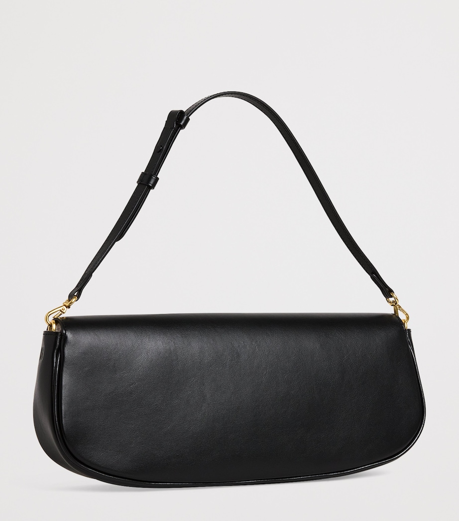 Polo Ralph Lauren Leather Bellport Clutch Bag Black Image 3
