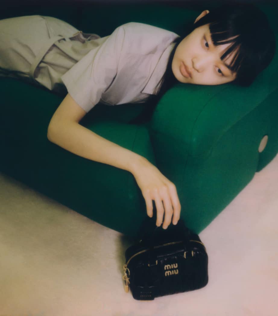 Small Leather Matelassé Arcadie Top-Handle Bag F0002 Image 6