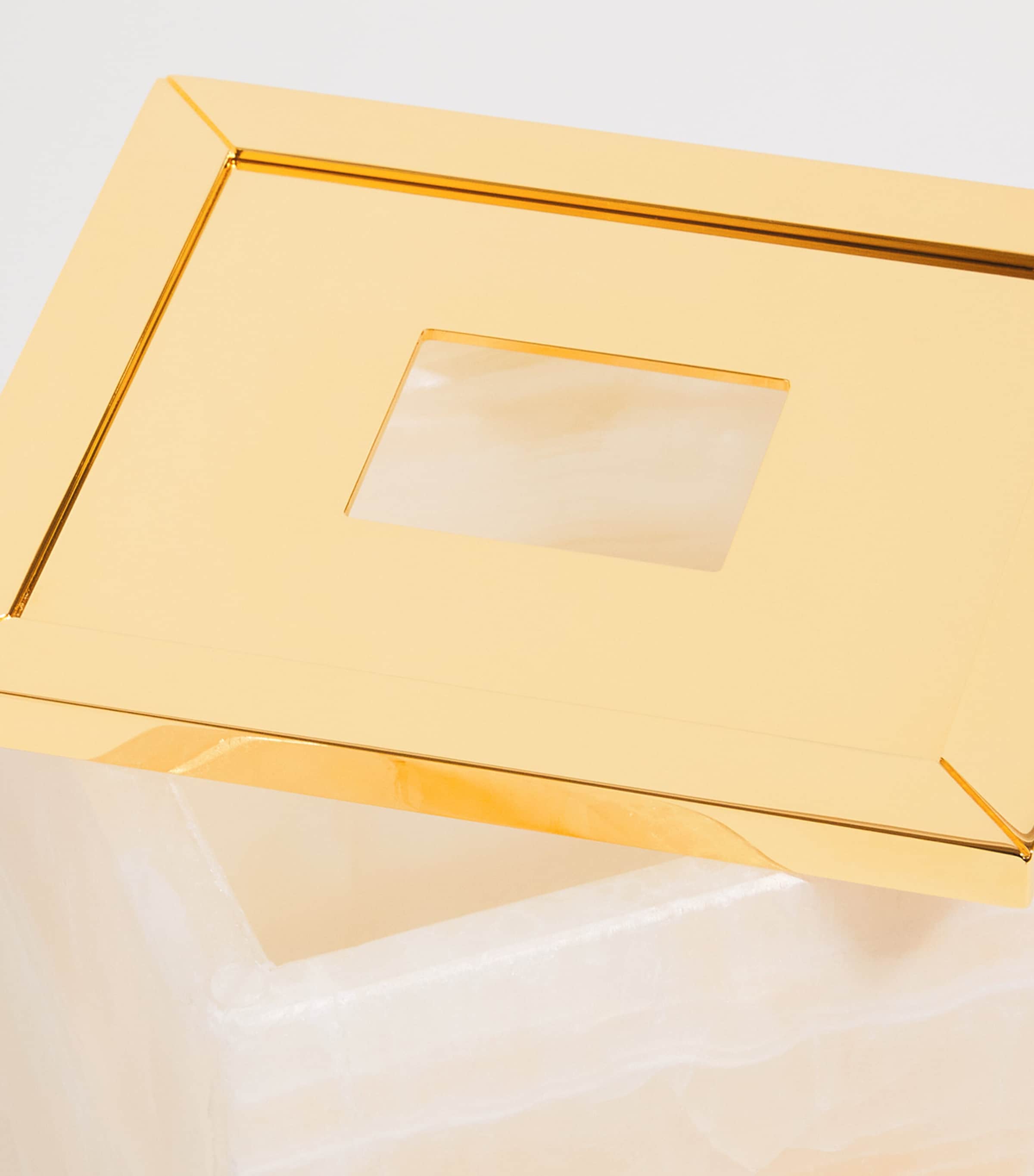 ZODIAC Onyx Boutique Tissue Box Gold Image 2