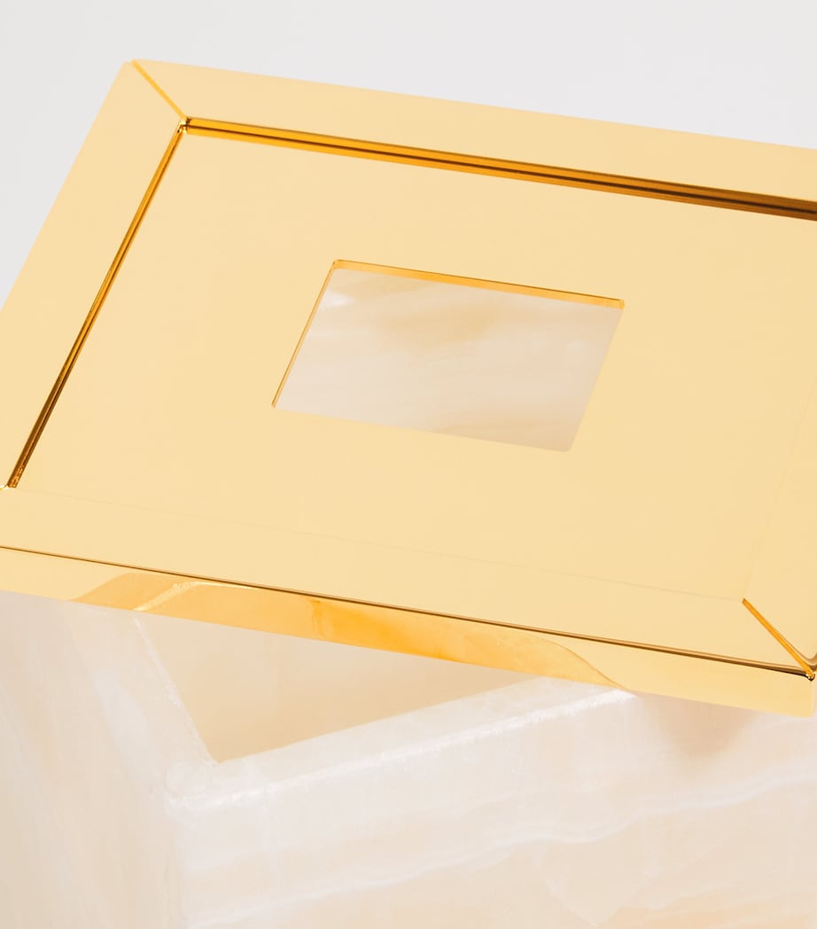 ZODIAC Onyx Boutique Tissue Box Gold Image 2