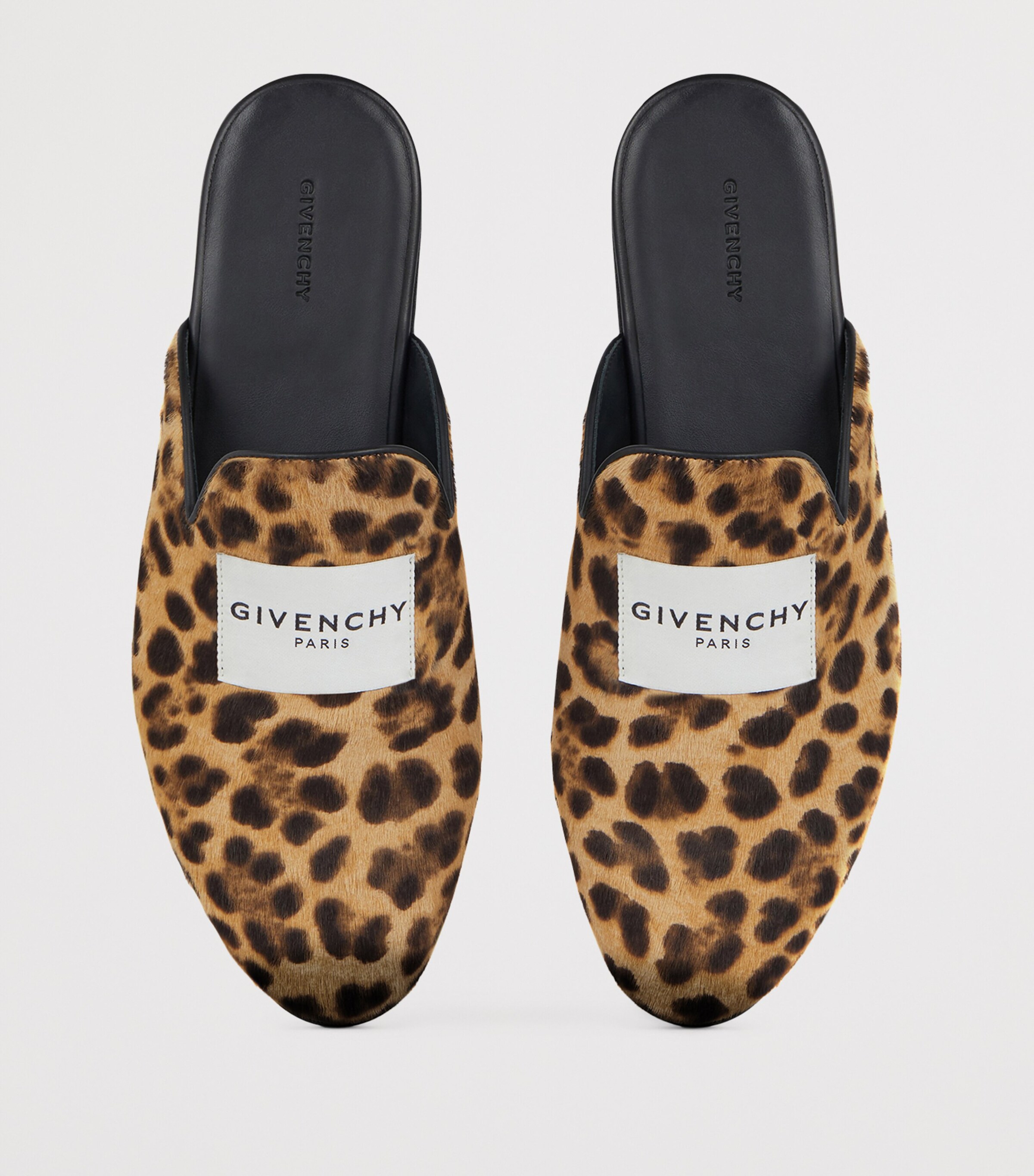 Leopard Print Lounge Mules BLACK/BEIGE Image 4