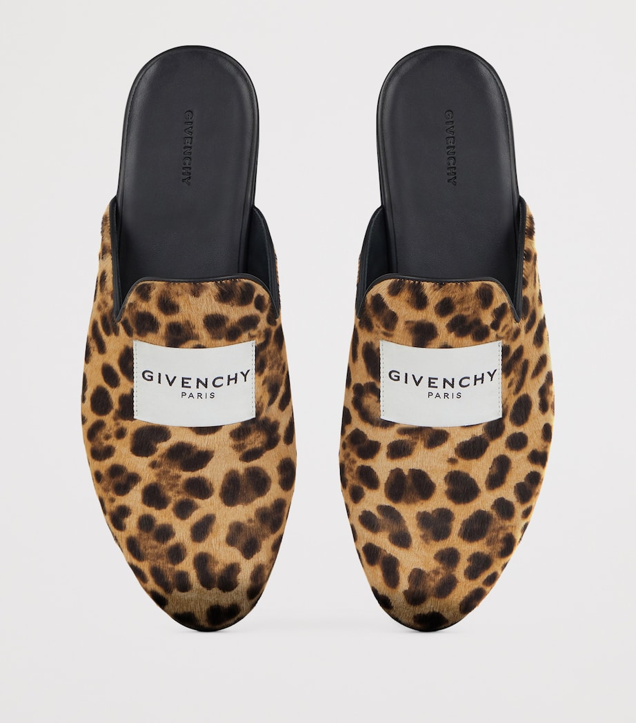 Leopard Print Lounge Mules BLACK/BEIGE Image 4