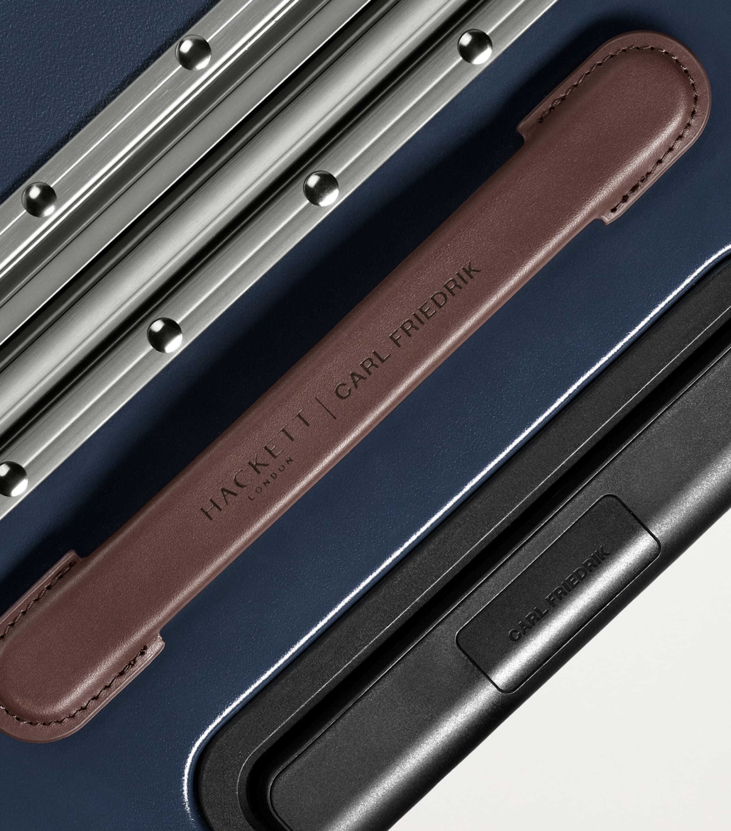 x Hackett Check-In Suitcase (65cm) NAVY/ CHOCOLATE Image 8