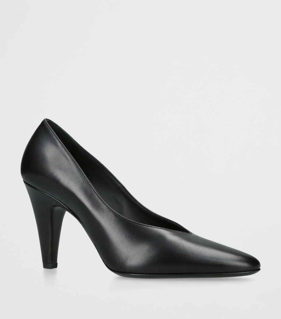 Alaïa Womens Leather Cone Pumps 90 Black Image 3