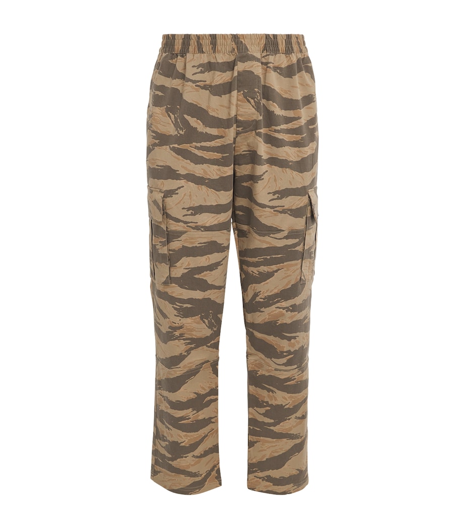 Stretch-Cotton Cargo Trousers CAMO Image 1