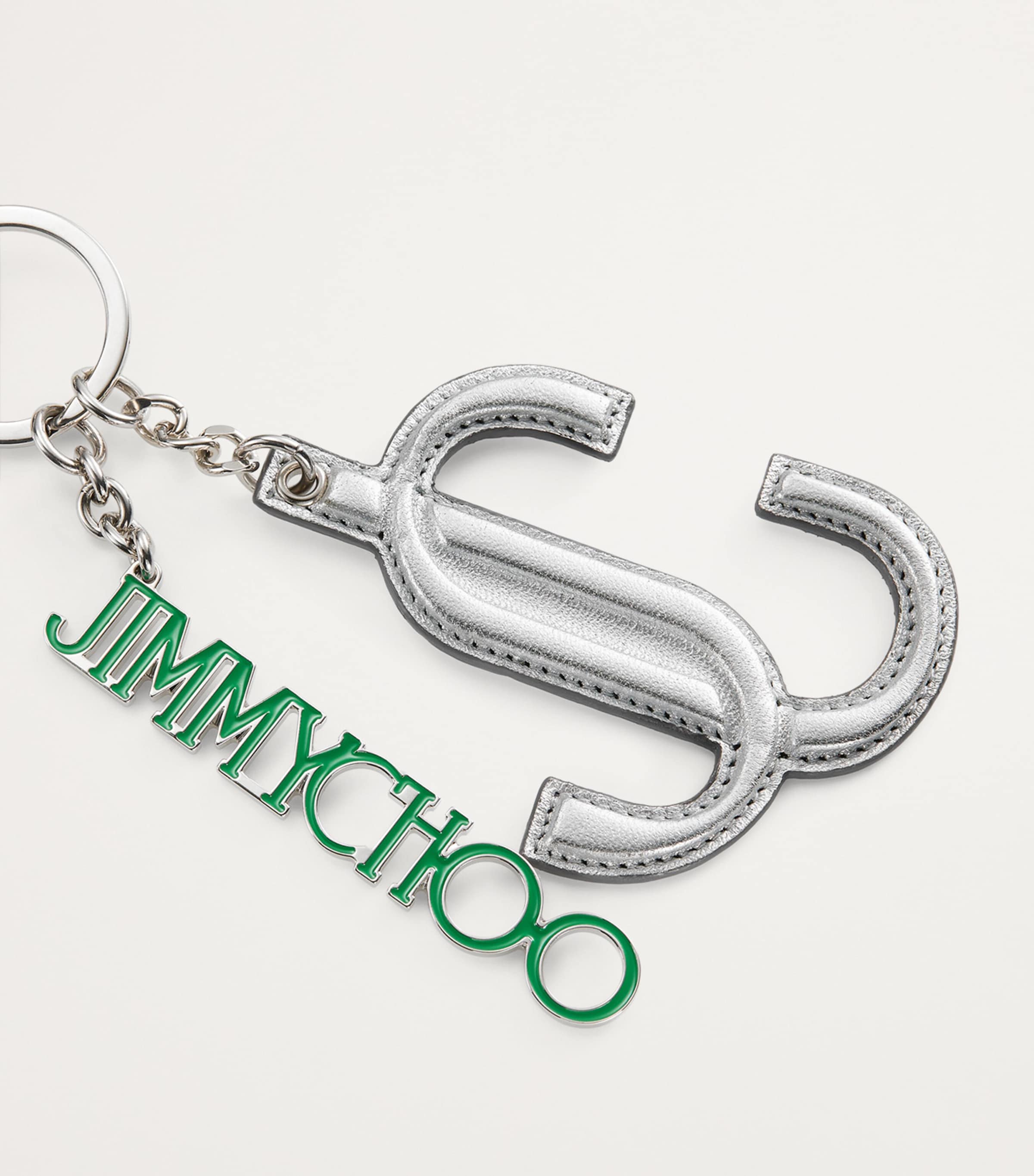 Logo Bag Charm SILVER/GREEN/BLACK Image 3