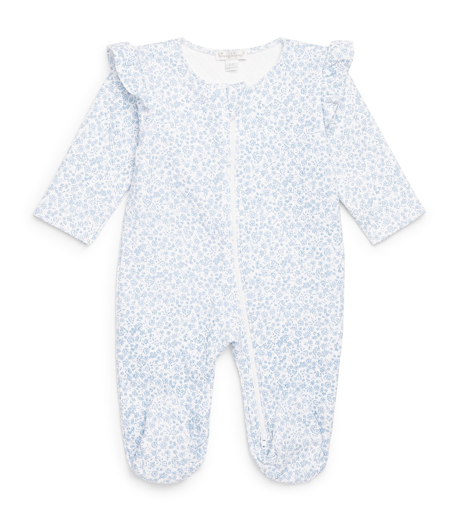 Kissy Kissy Pima Cotton Floral All-in-One (0-9 Months) Light Blue Image 1
