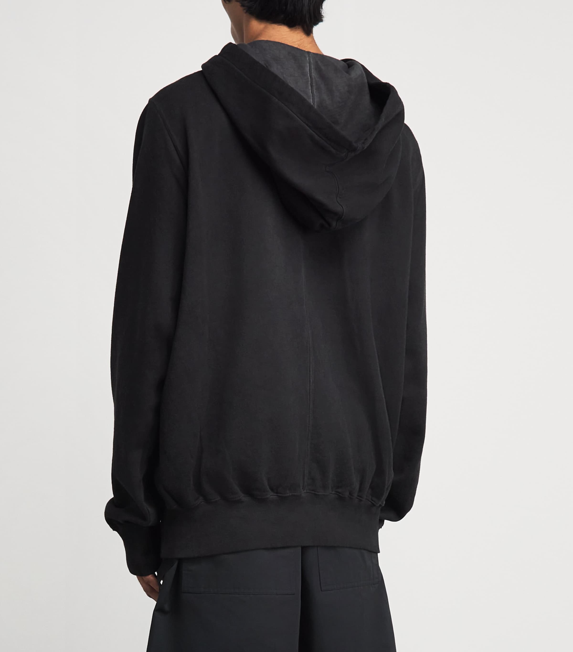 Rick Owens Mens Cotton Pentagram Hoodie Fad Blk/slvr Image 5