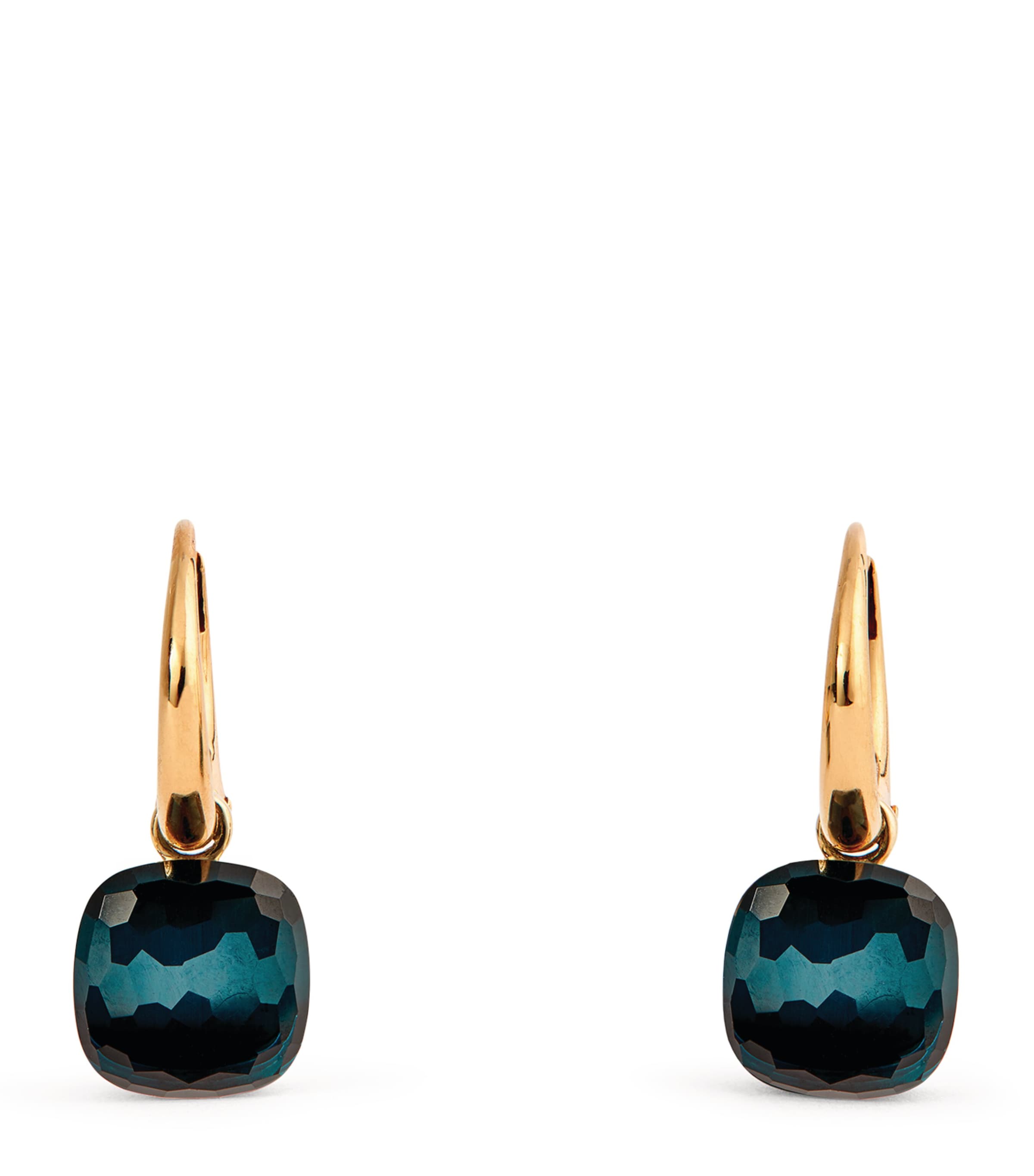 Pomellato Rose Gold And Topaz Petit Nudo Drop Earrings