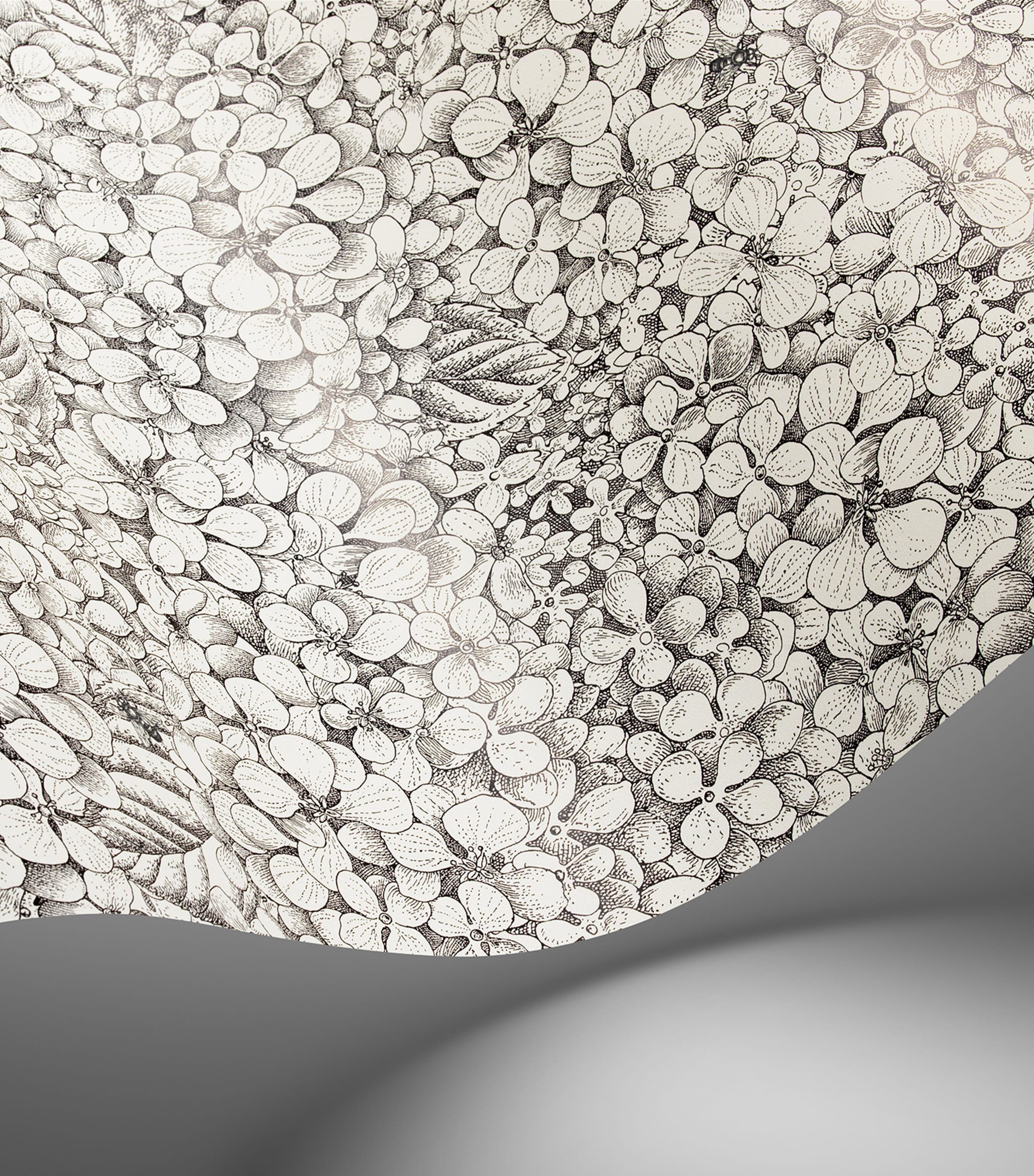 Cole & Son x Fornasetti Ortensia Wallpaper Roll Black & White Image 2
