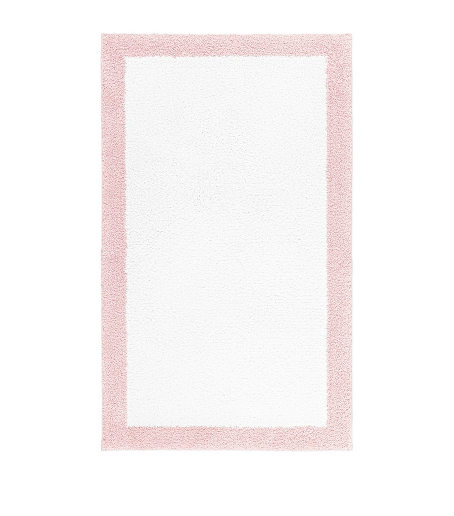 Egoist Frame Border Bath Mat (50cm x 80cm) WHITE/PEARL Image 1