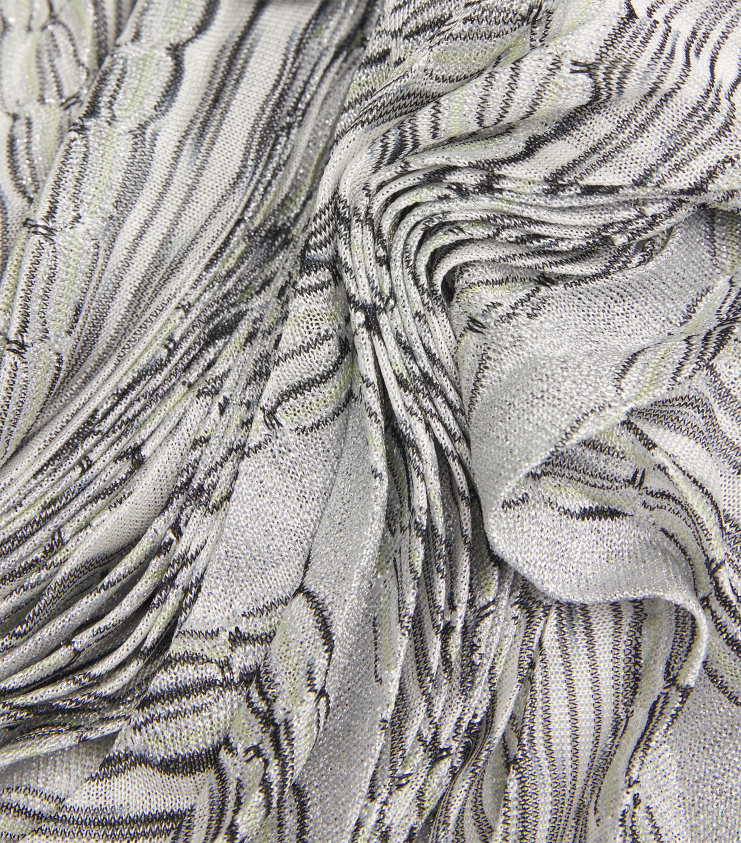 Knitted Pleated Midi Skirt SM9ZY SILVER TONES Image 5