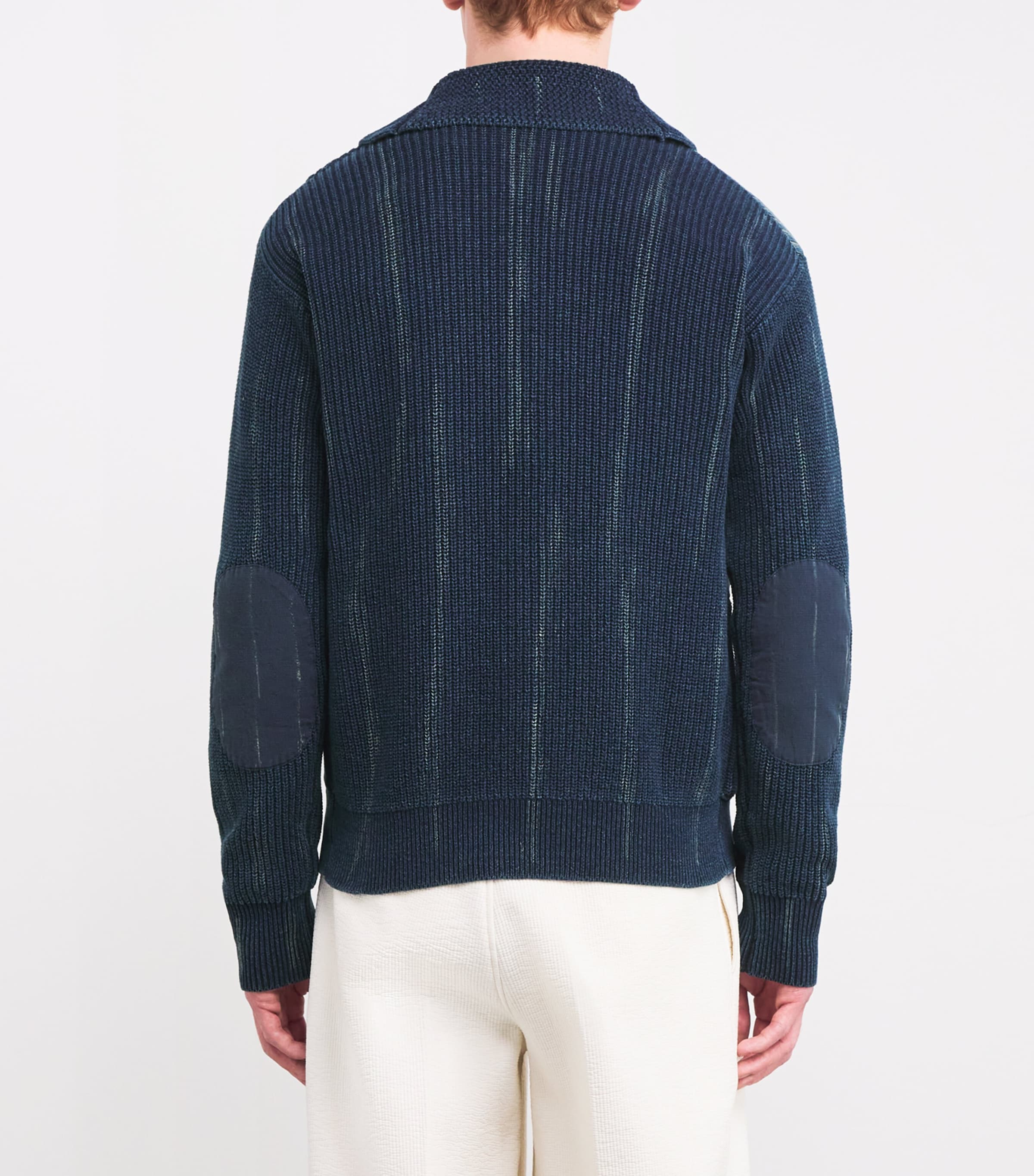 Polo Ralph Lauren Mens Cotton Patchwork Cardigan Indigo Blu Image 4
