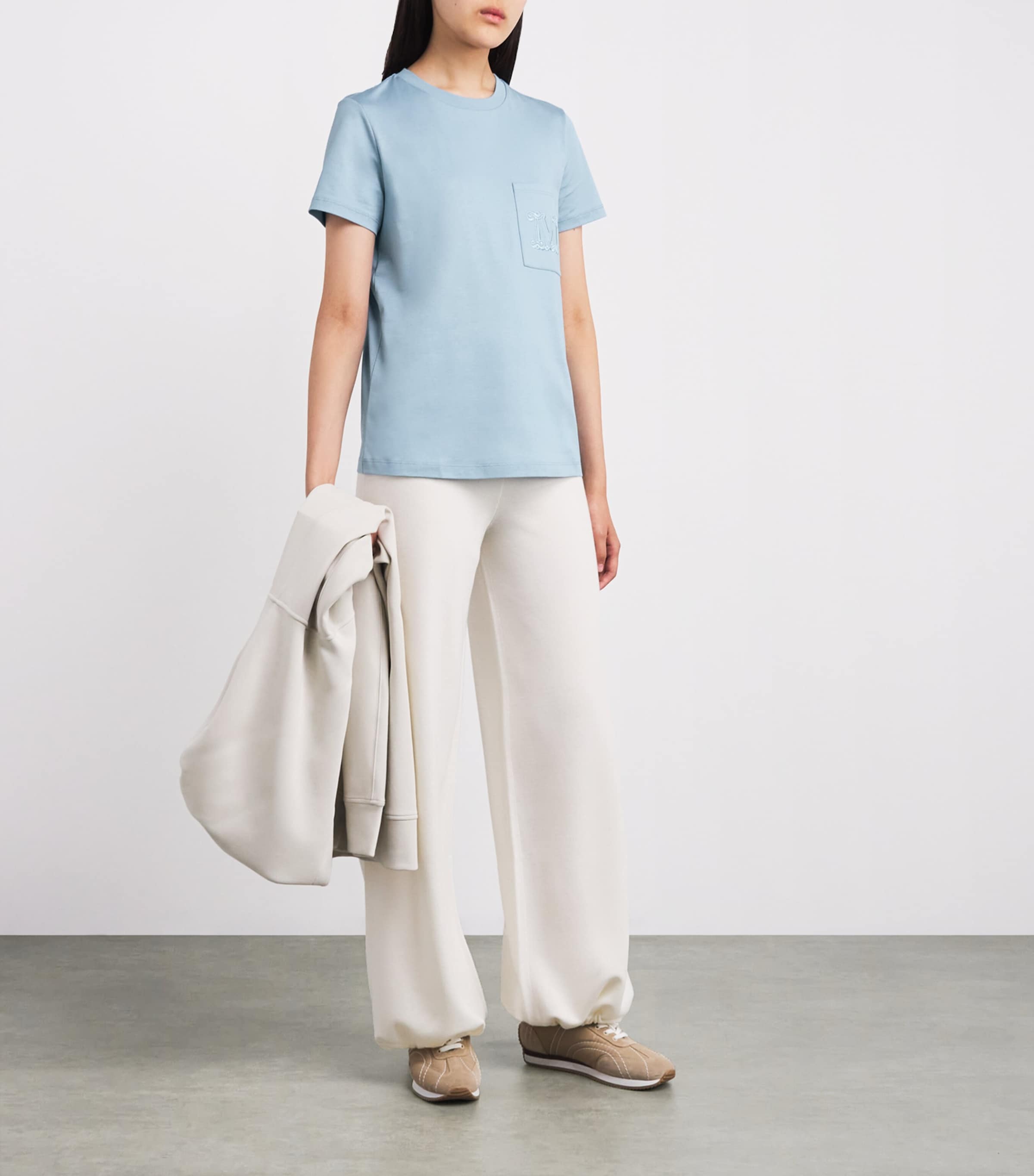 Max Mara Cotton Monogram T-Shirt | Harrods US