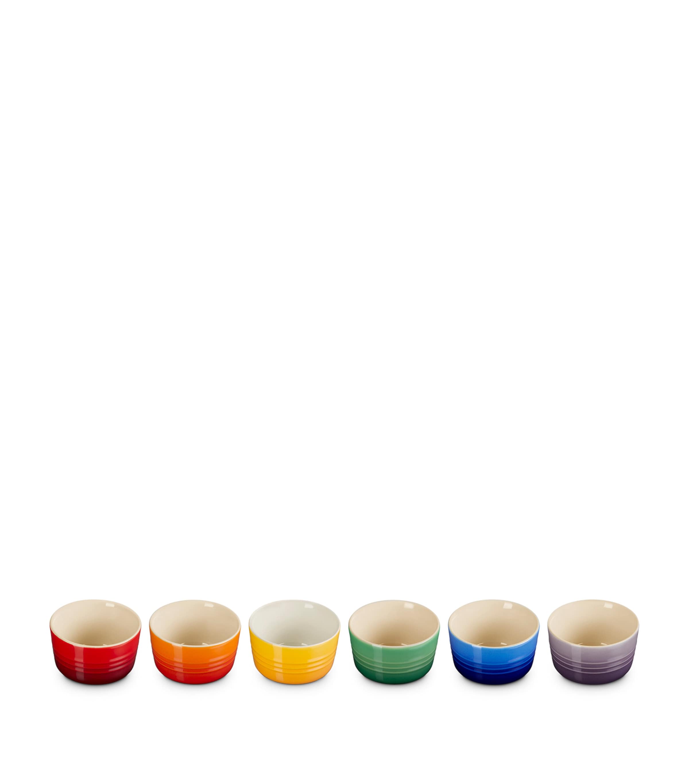 Mini Stoneware Rainbow Ramekins (Set of 6) NO COLOUR Image 3