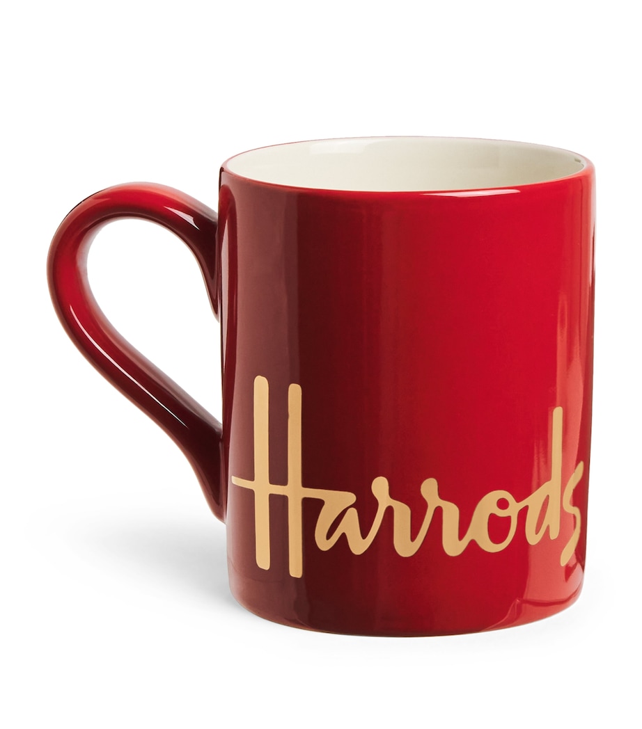 Harrods Logo Mug Oxblood Red Image 1