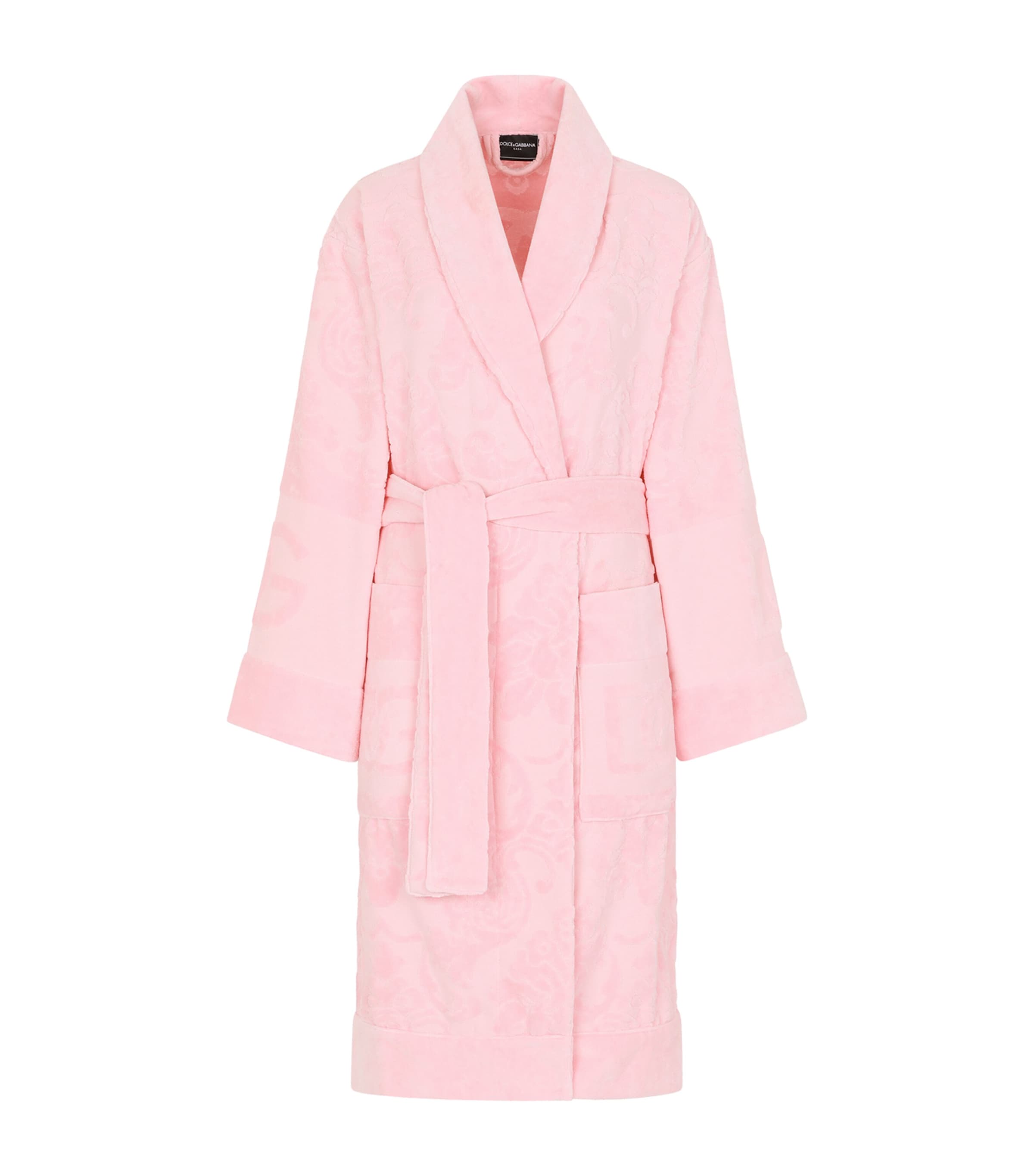 Dolce & Gabbana Dolce&gabbana Logo Jacquard Cotton Terry Robe