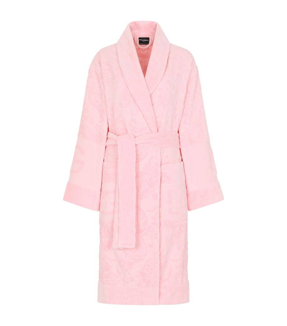 Terry Cotton DG Logo Robe U0053 ROSA Image 1