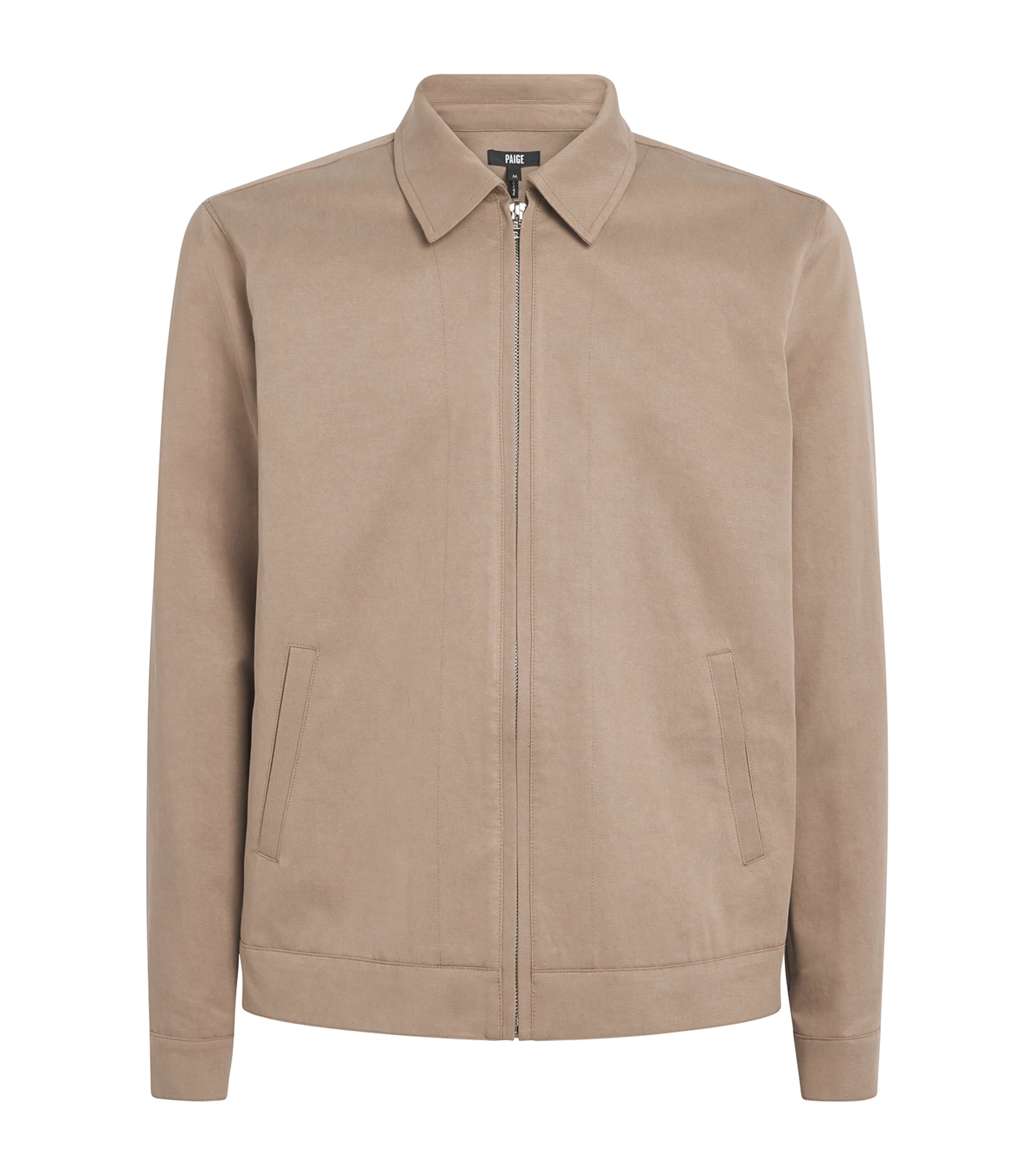 PAIGE Mens Cotton-Blend Renehen Jacket Warm Birch Image 1