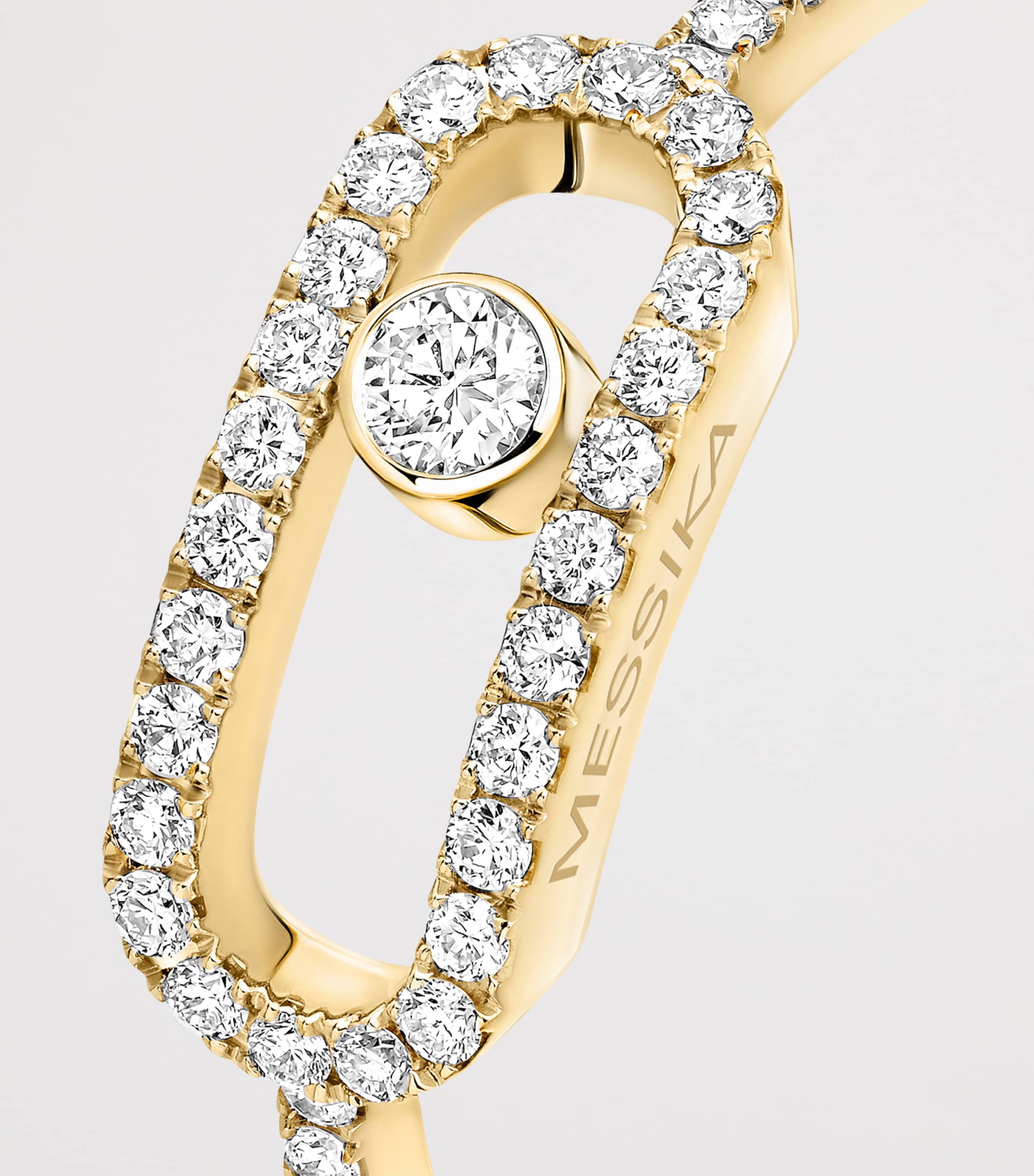 Messika Move Uno Large Yellow Gold and Diamond Ring Yellow Gold Image 3