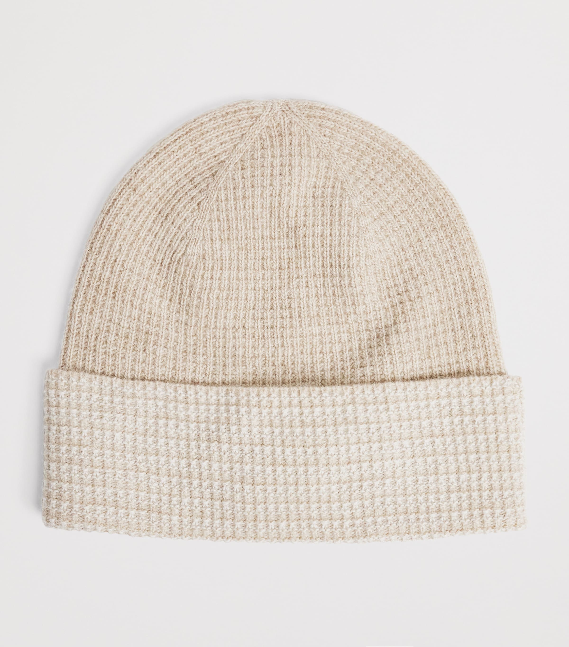 Wool-Cashmere Beanie SABBIA E BIANCO Image 2