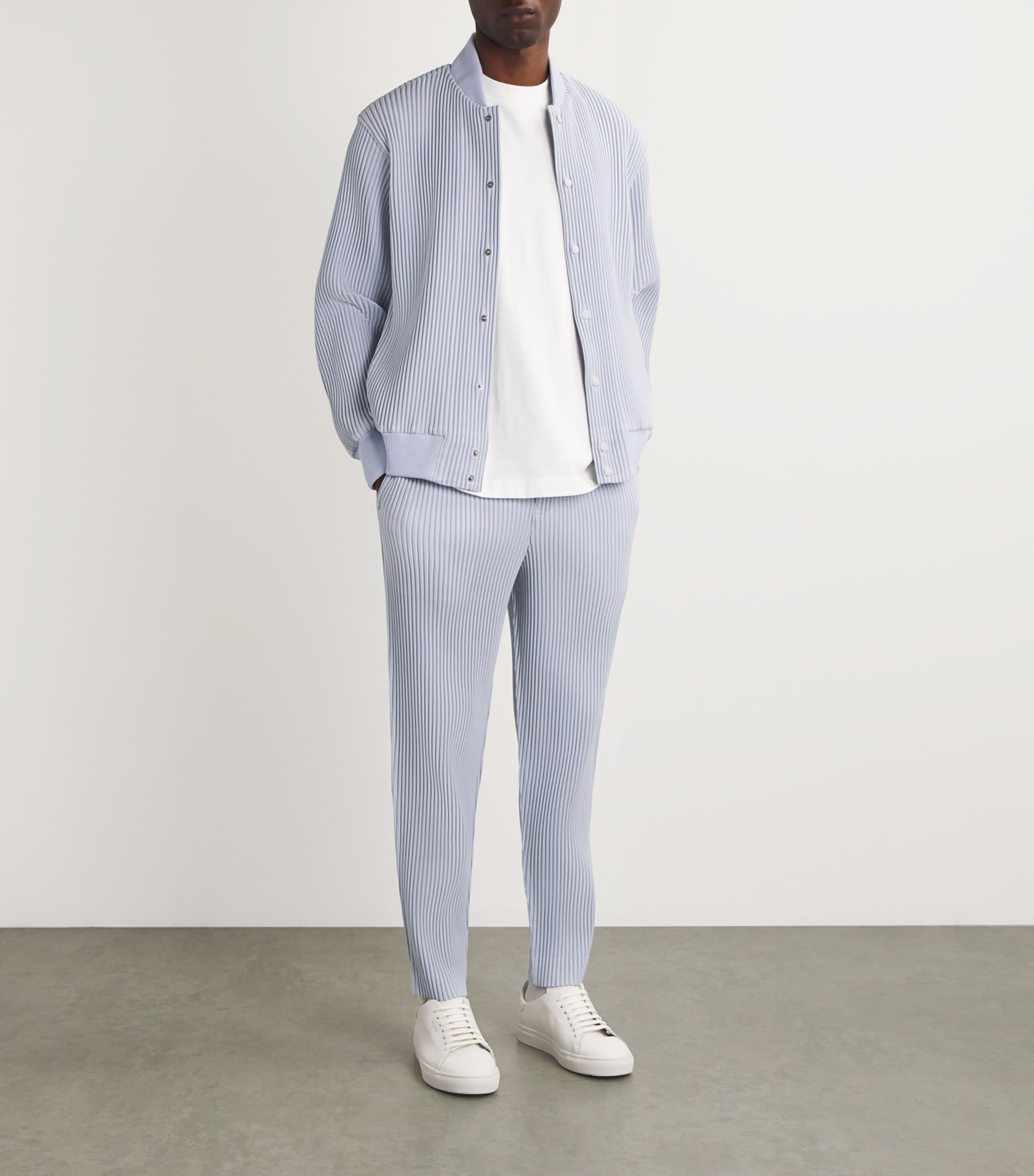 ISSEY MIYAKE PLEATED BOMBER JACKET 