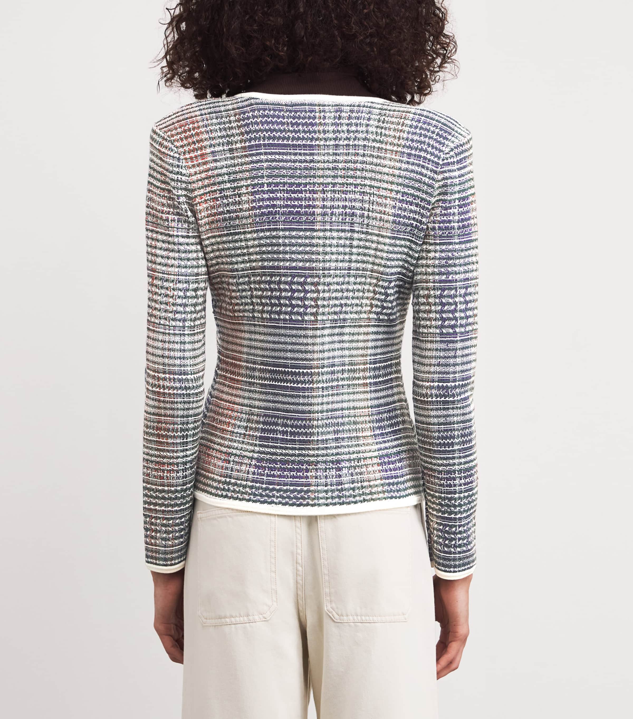 Nadialine Knit Jacket G0714 HNTER GRN MLTI Image 4