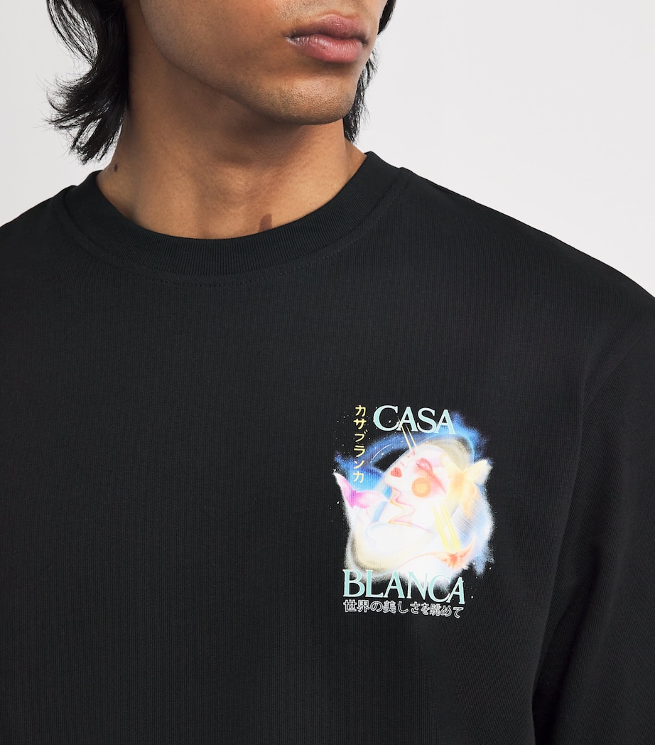 Galactic Connection Printed T-Shirt BLACK Image 6