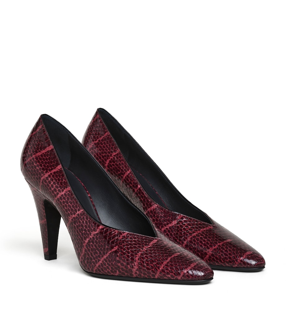 Alaïa Snakeskin Cone Pumps 90 Bordeaux Image 2
