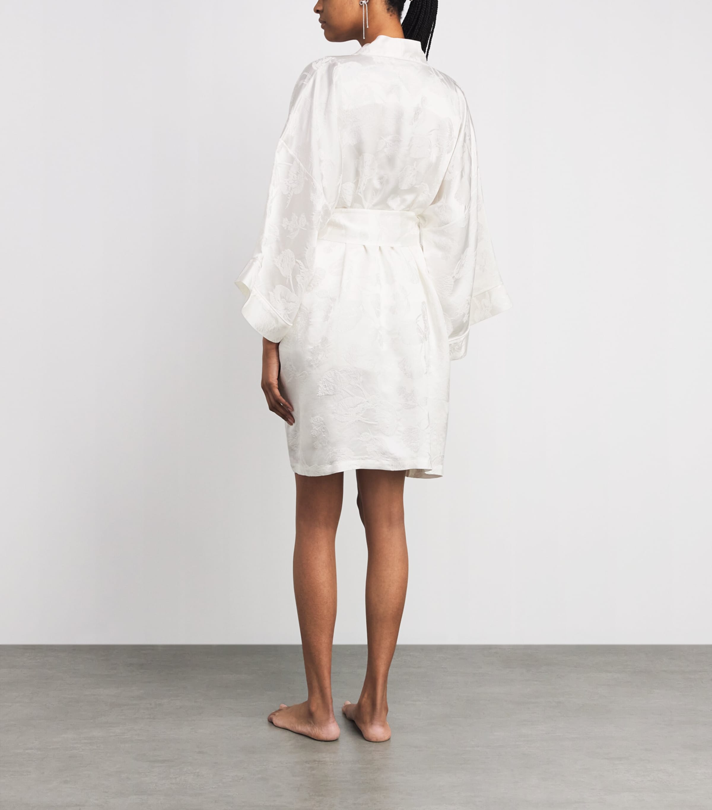 Olivia von Halle Womens Silk Jacquard Mimi Robe Liliana Image 4
