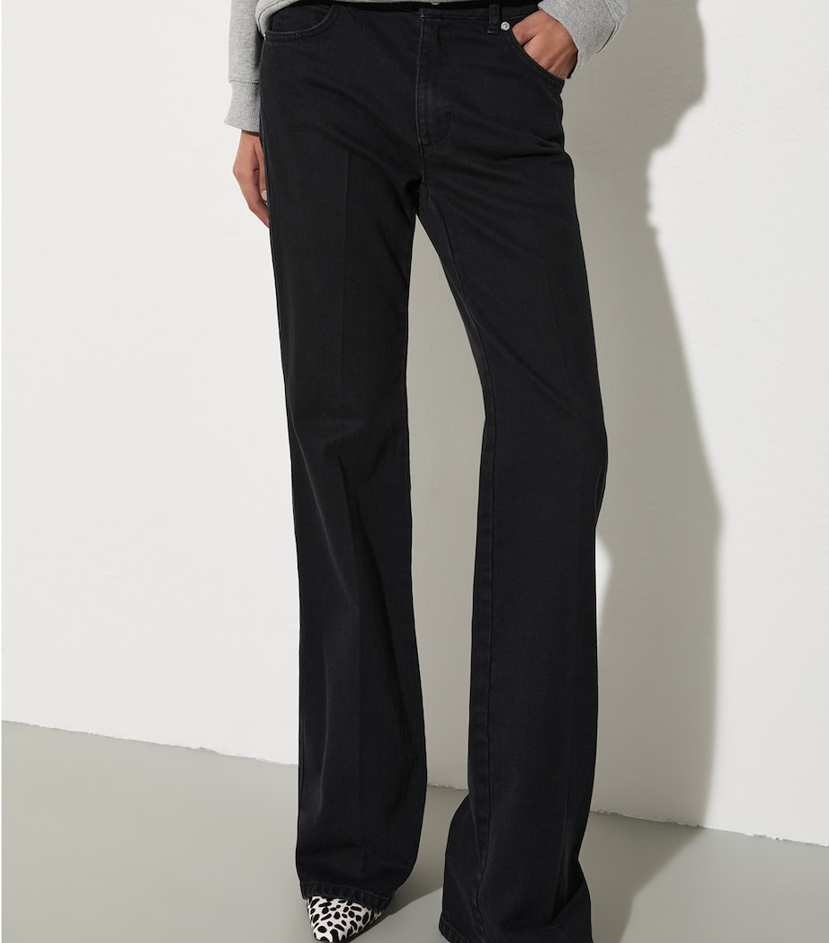 High-Rise Flared Jeans BLACK Image 3